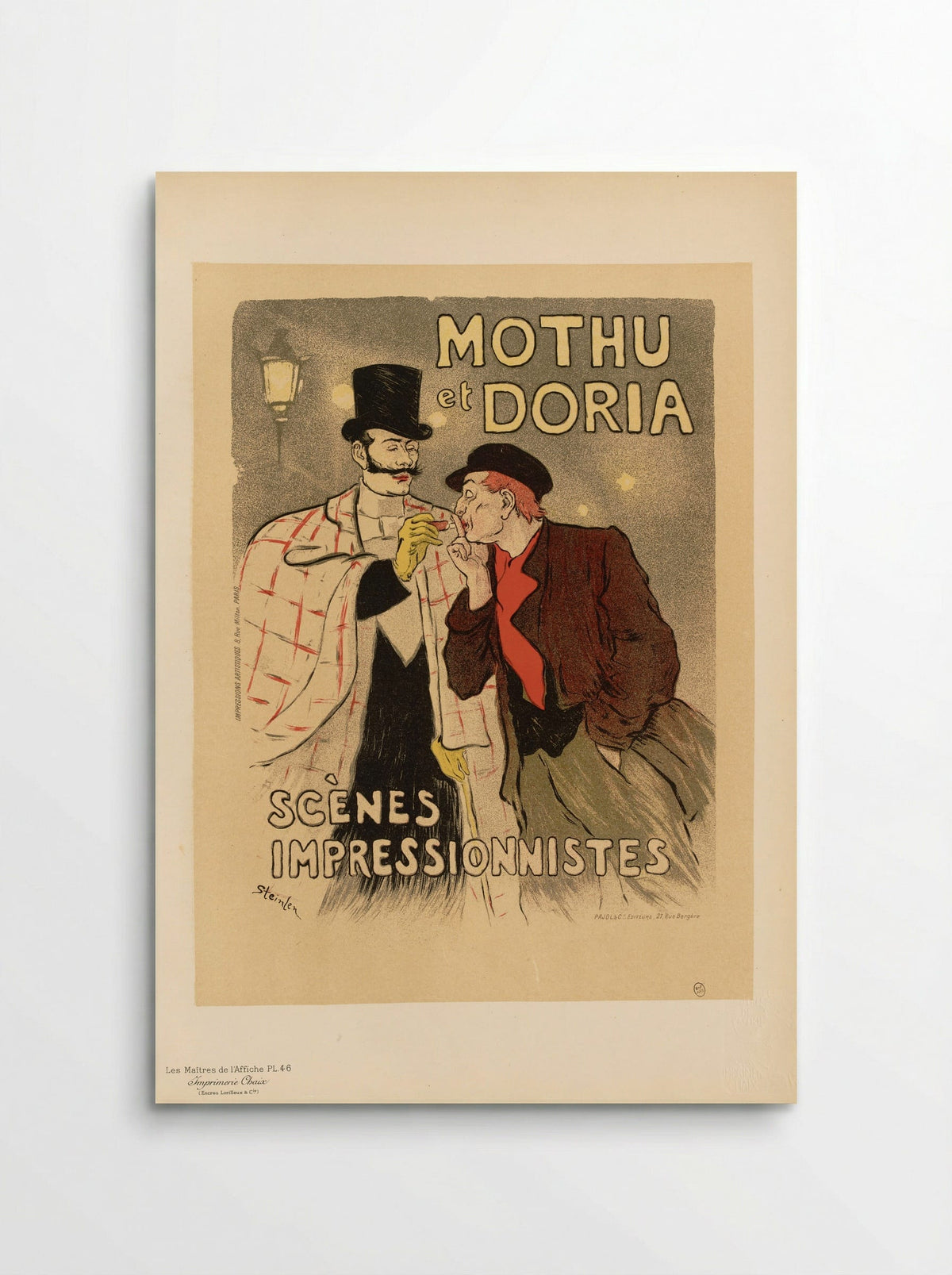 Mothu et Doria, Scènes Impressionnistes - Théophile Steinlen - Poster