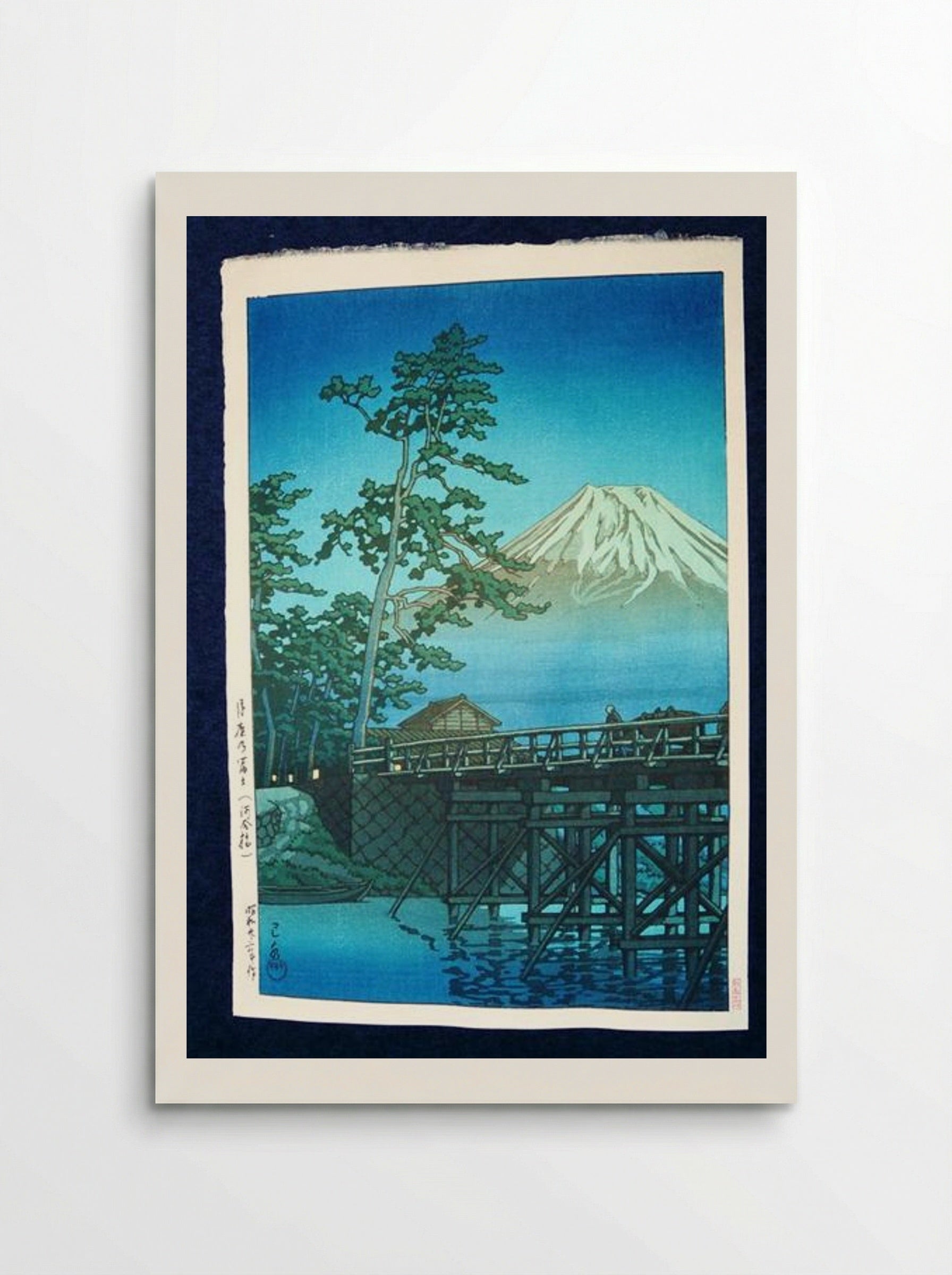 Mount Fuji by Moonlight, Kawai Bashi - Hasui Kawase - Poster