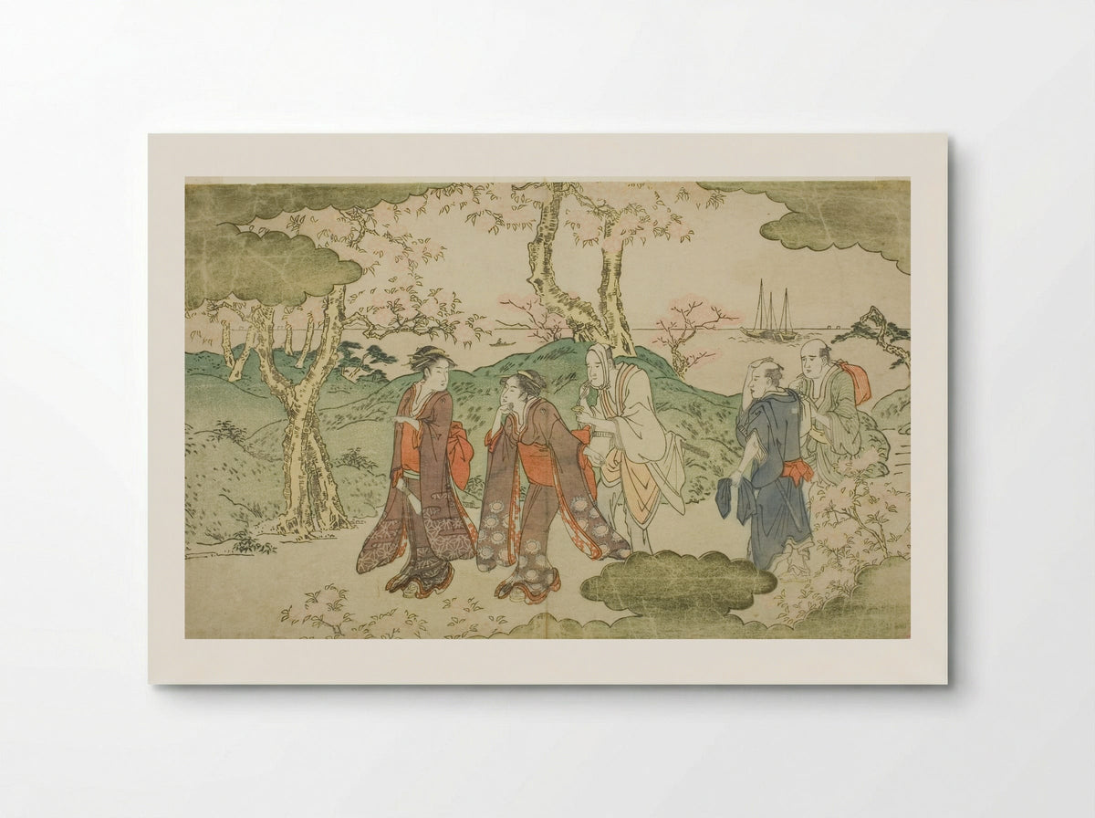 Mount Goten, from the illustrated book Statue of Fugen (Fugen-zo) - Kitagawa Utamaro - Poster
