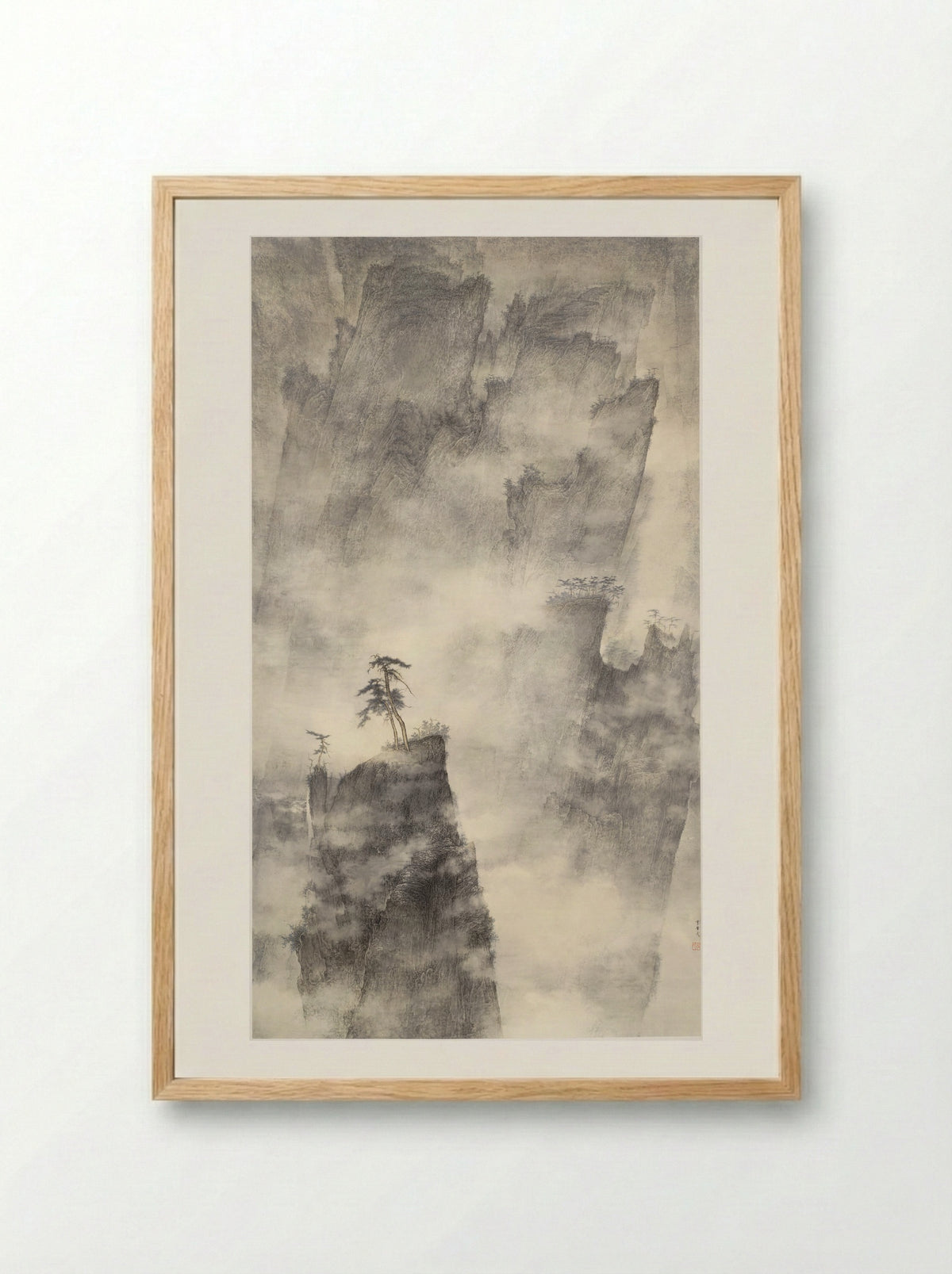 Mount Huang - Li Huayi - Framed Print Wood