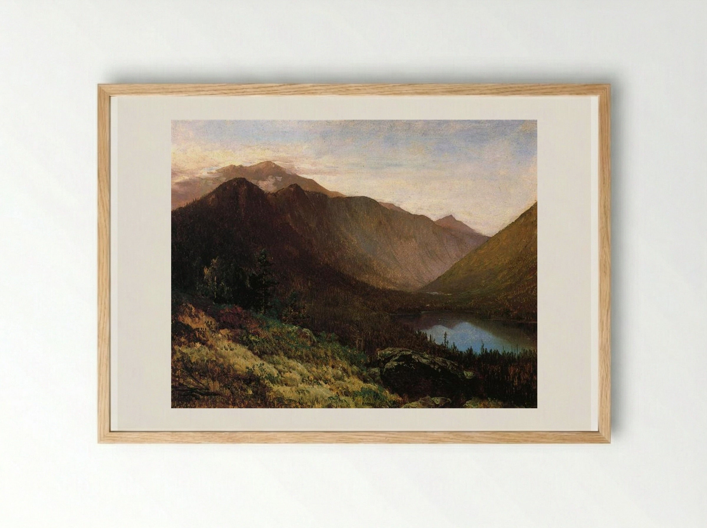 Mount Lafayette, Franconia Notch, New Hampshire - Thomas Hill - Framed Print Wood