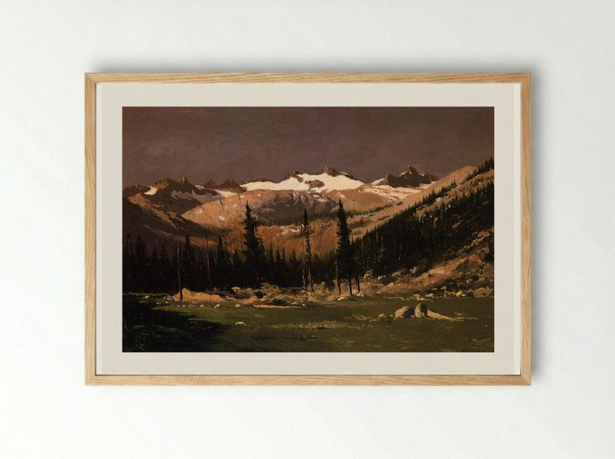 Mount Lyell above Yosemite - William Bradford - Framed Print Wood