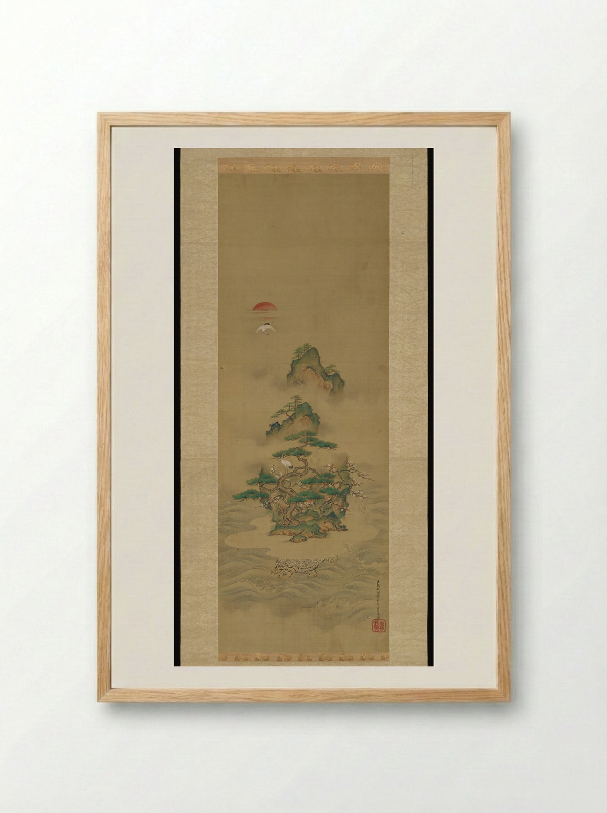 Mount Penglai with Eight Views of Xiao and Xiang - Kano Tansui Moritsune - Framed Print Wood