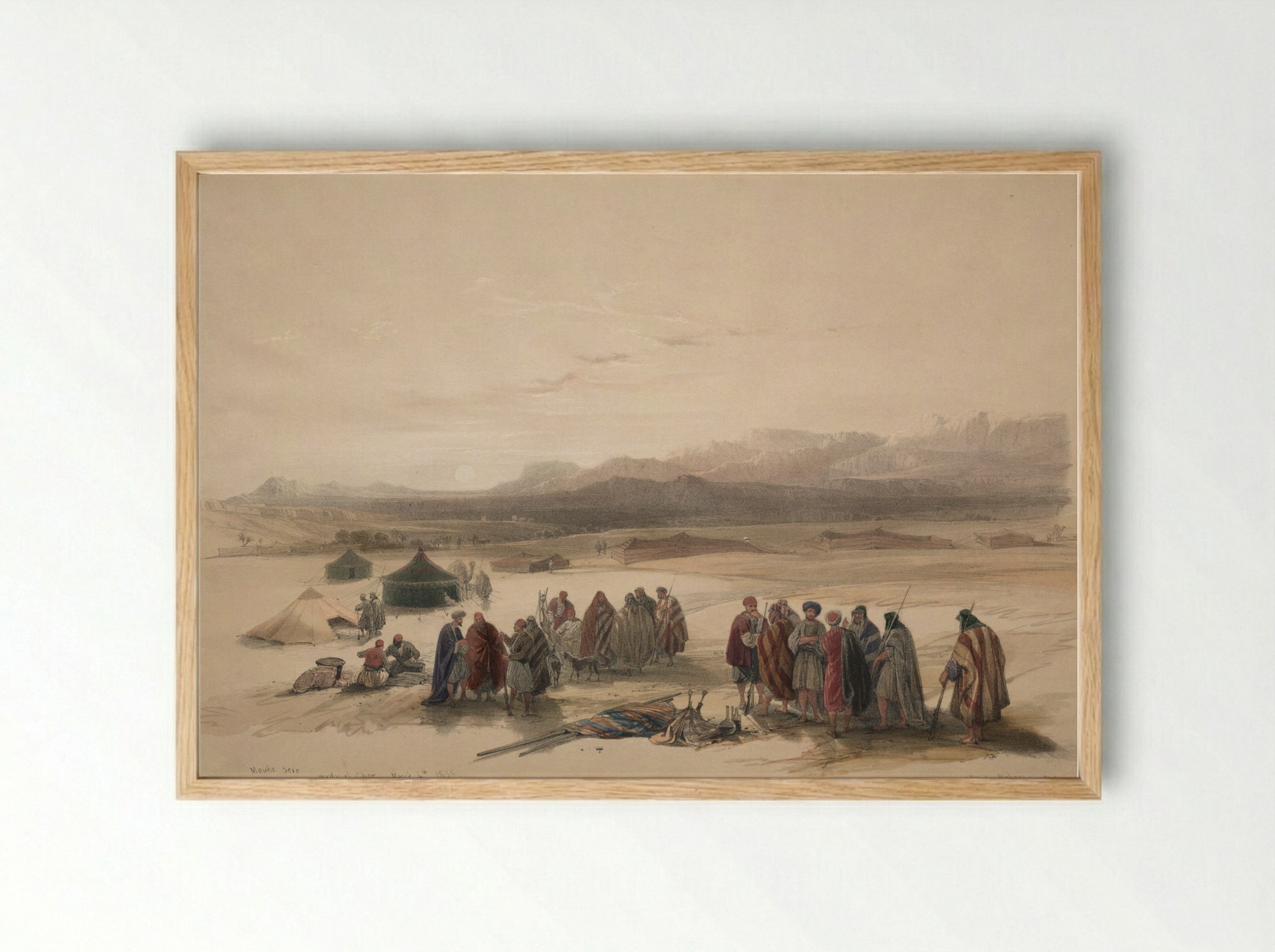 Mount Seir, Wady el Ghor - David Roberts - Framed Print Wood
