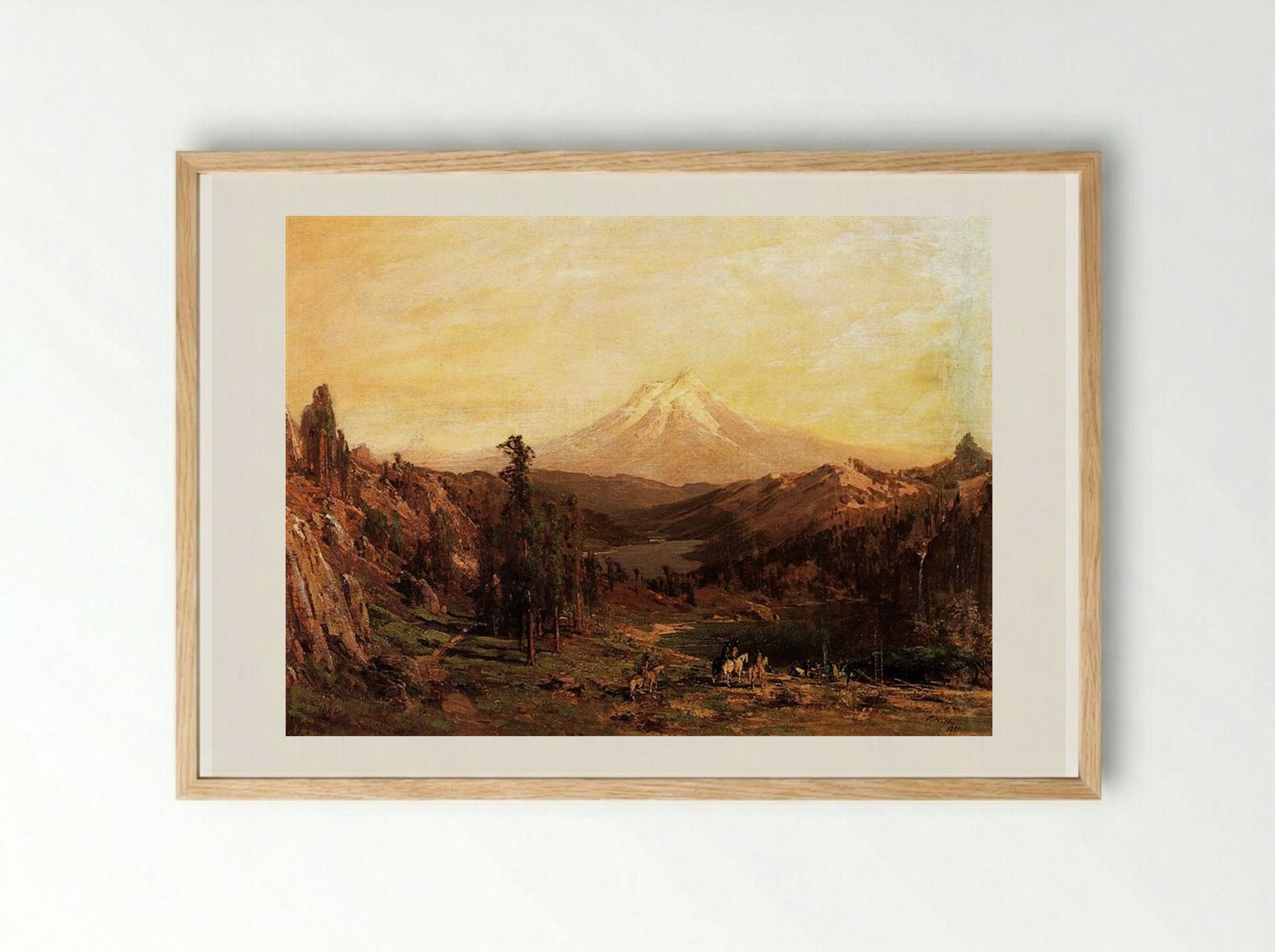 Mount Shasta and Castle Lake, California - Thomas Hill - Framed Print Wood