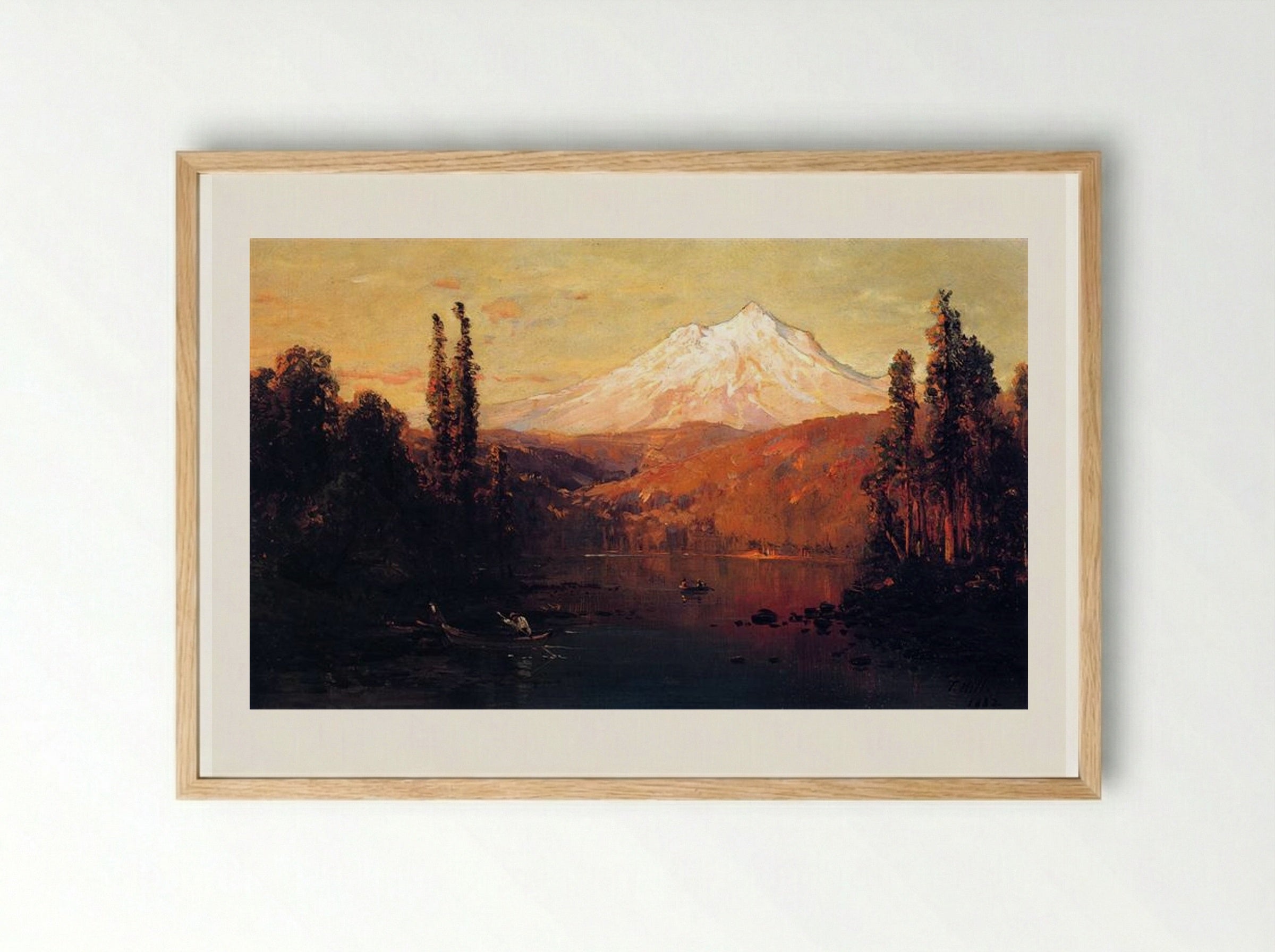 Mount Shasta - Thomas Hill - Framed Print Wood