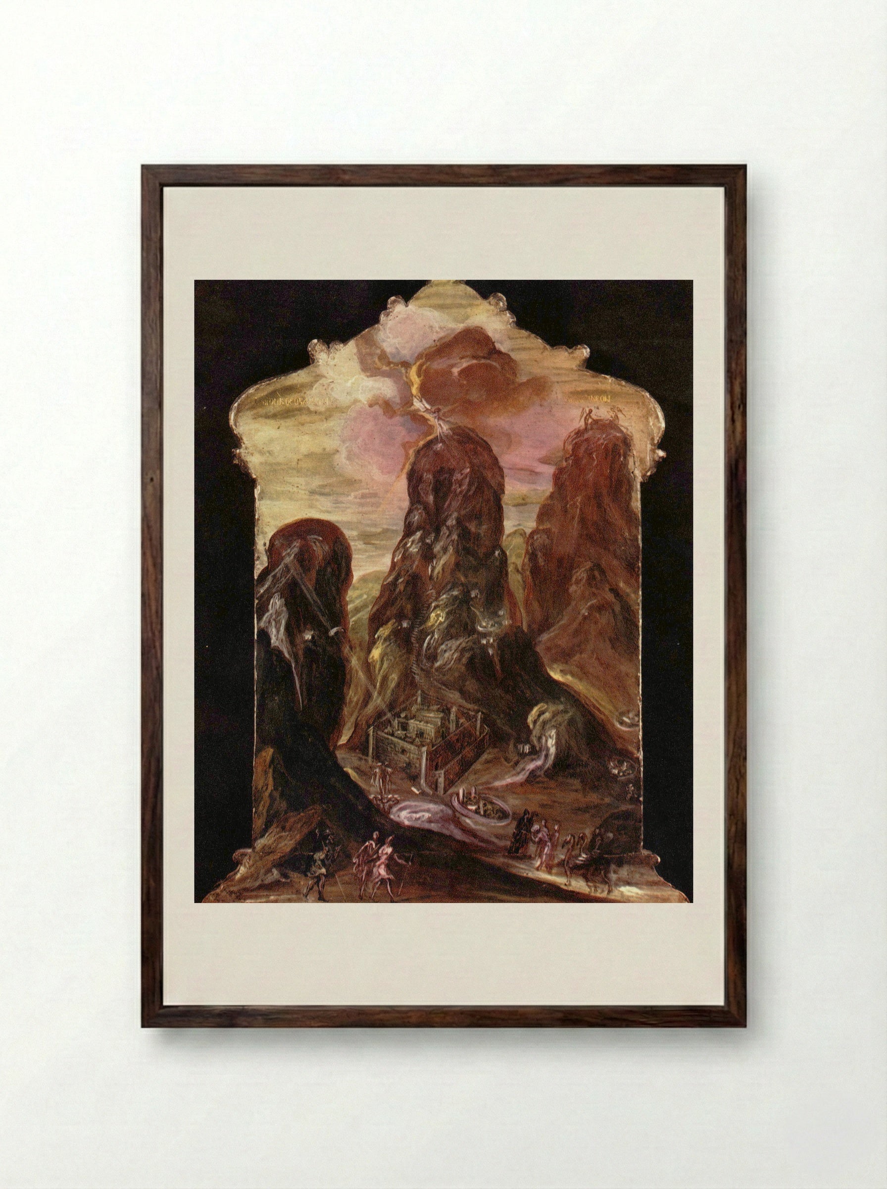 Mount Sinai - El Greco - Framed Print Dark Wood
