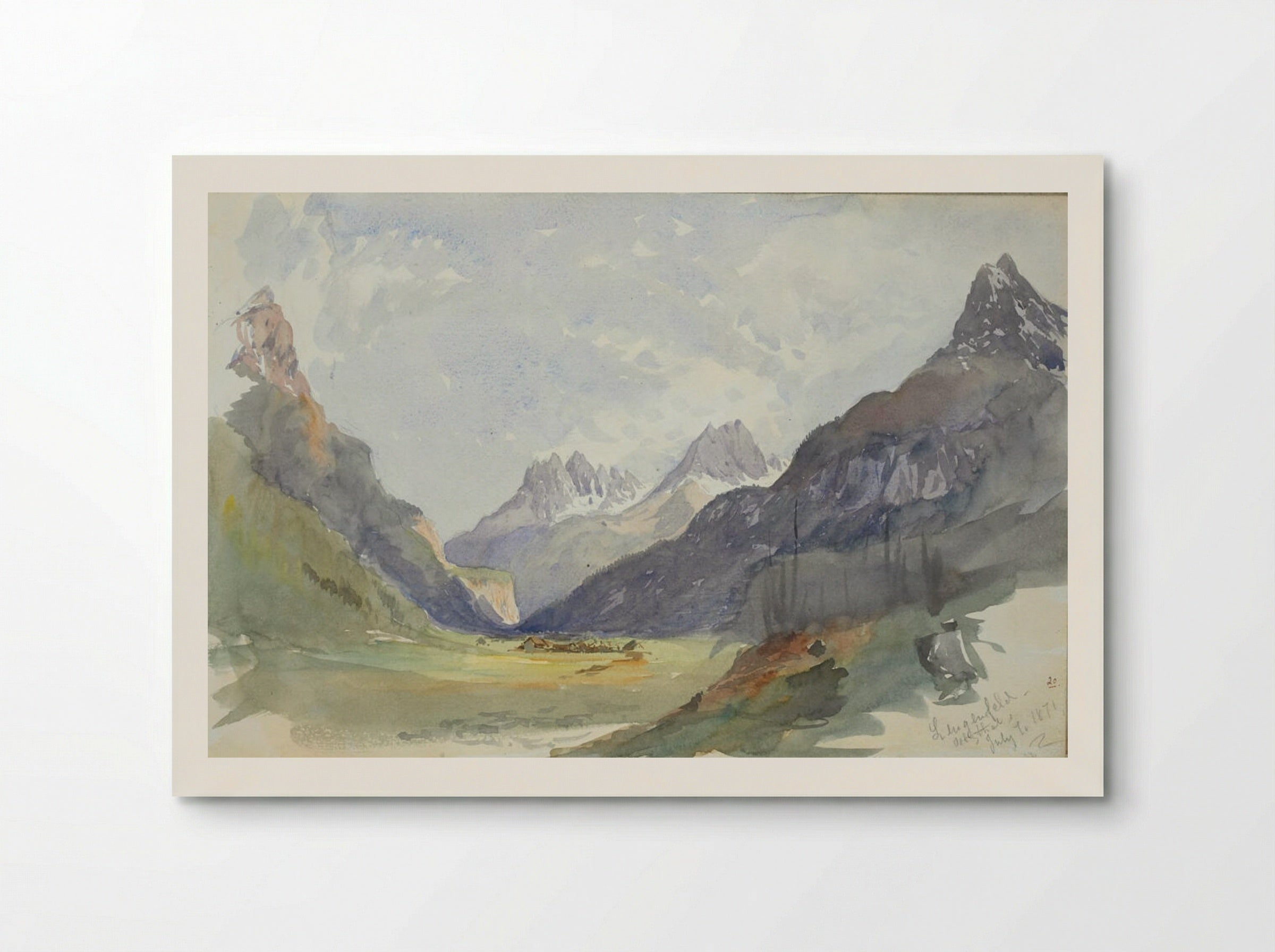 Mountain Landscape, Längenfeld, Oetzthal - John Singer Sargent - Poster
