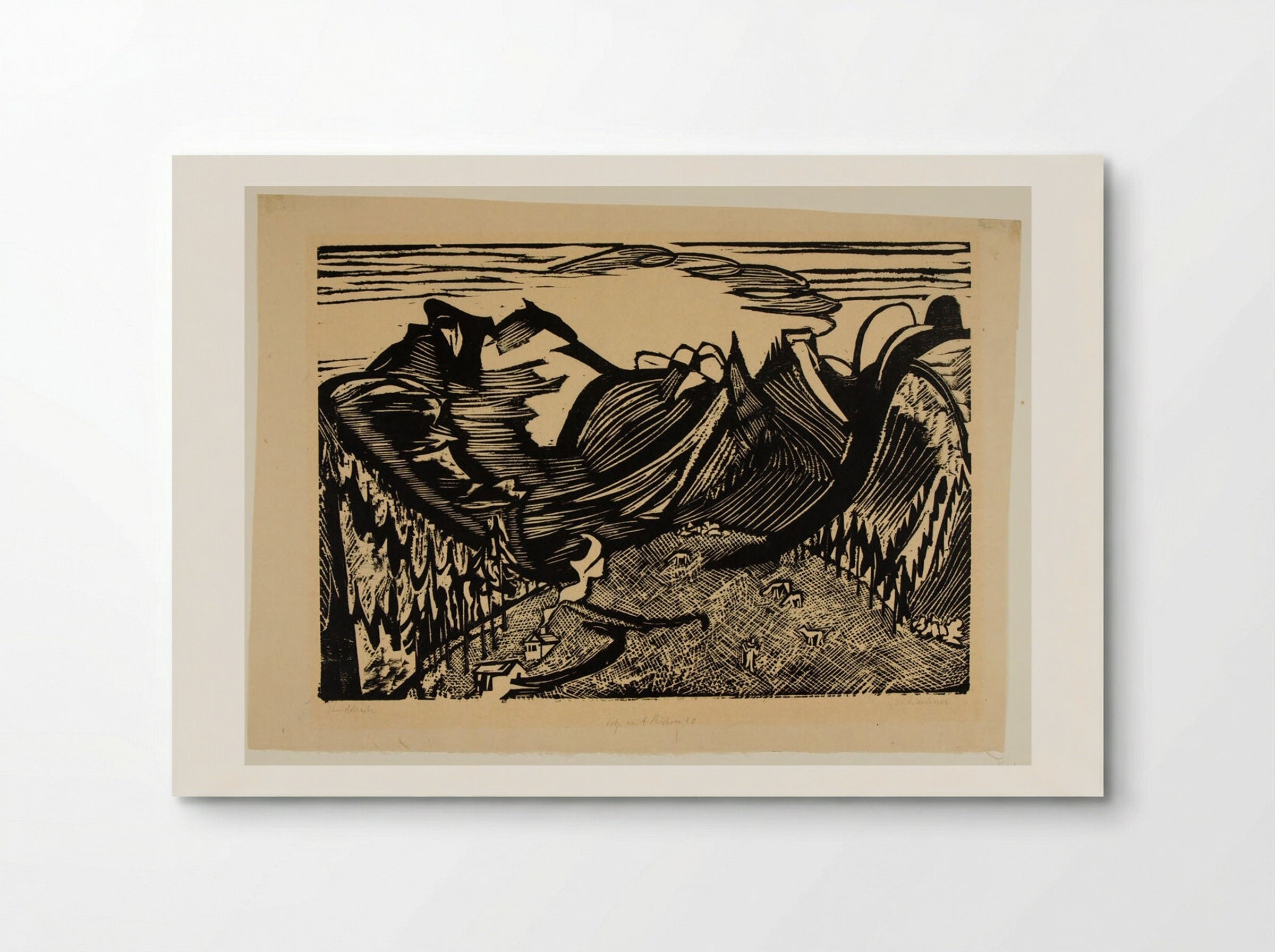Mountain Landscape with Cows - Ernst Ludwig Kirchner - Poster