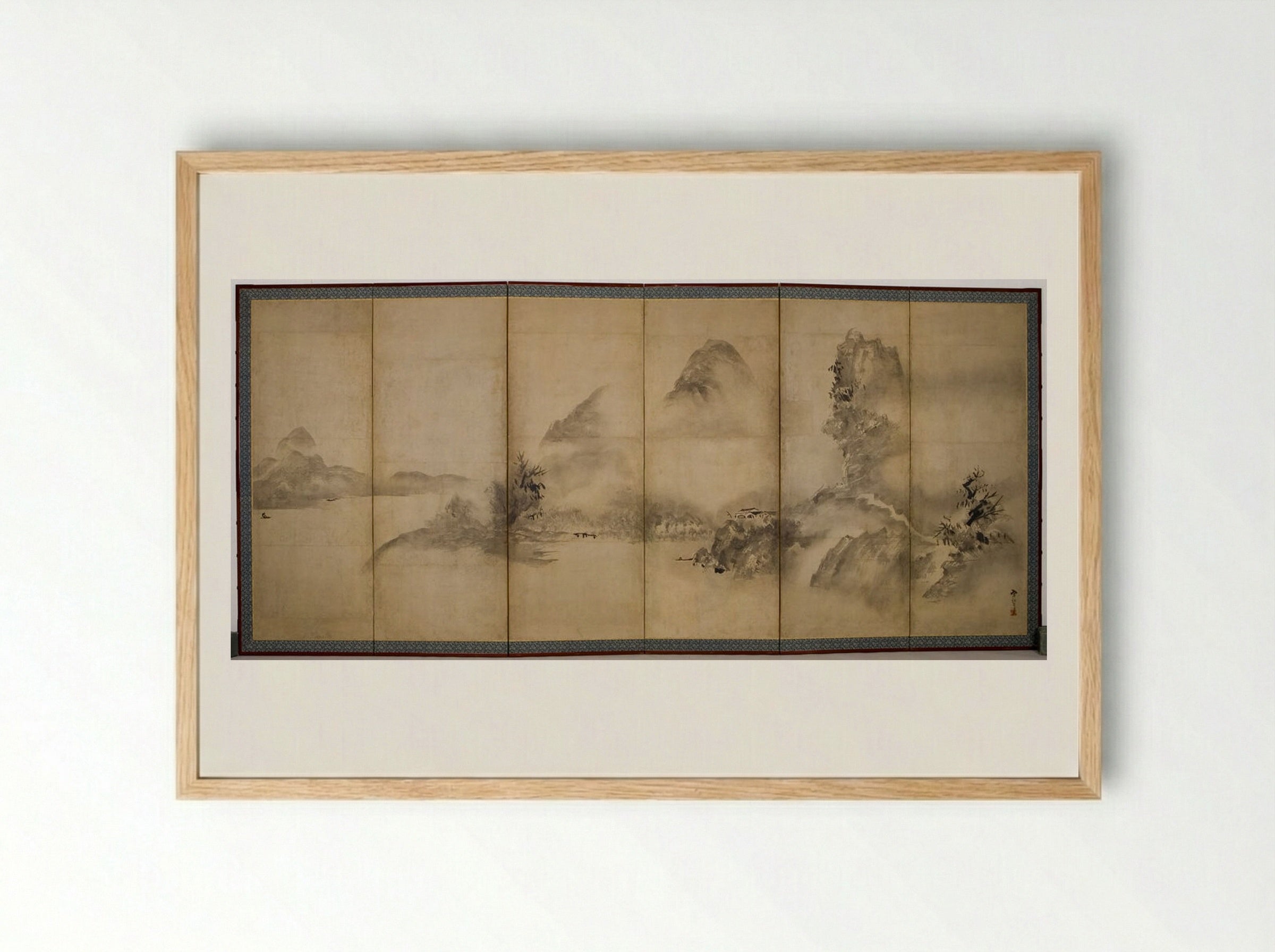 Mountain Landscape - Shūgetsu Tōkan - Framed Print Wood