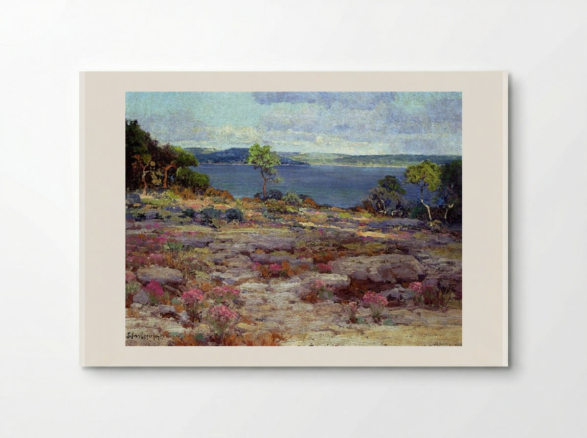 Mountain Pinks in Bloom, Medina Lake, Southwest Texas - Robert Julian Onderdonk - Poster