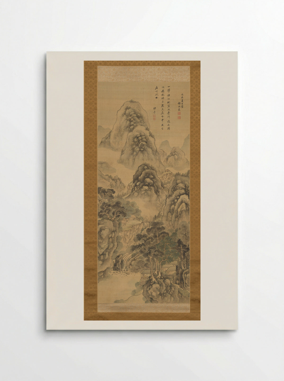 Mountain Retreat in Mist - Aoki Shukuya - Poster