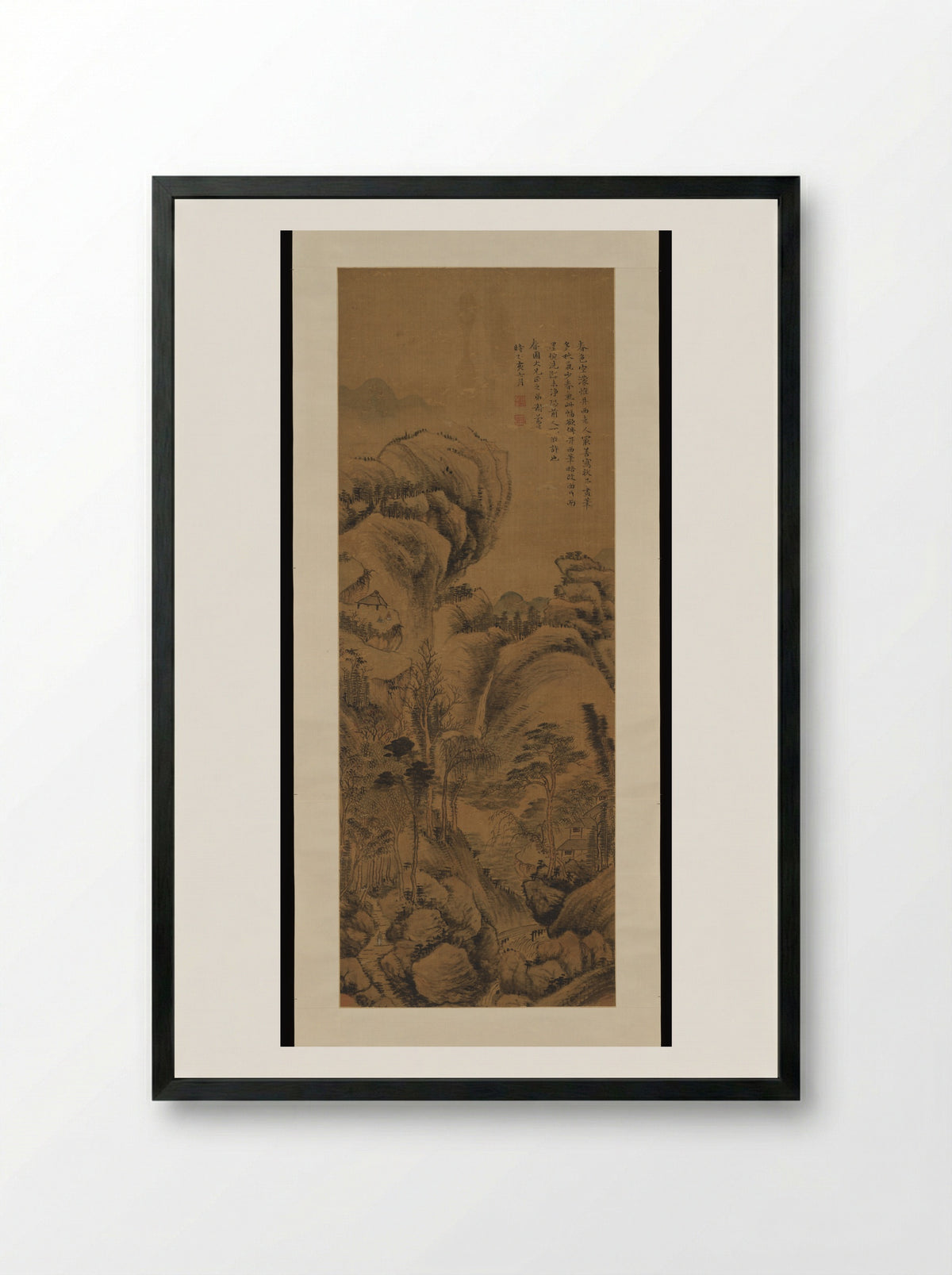 Mountain Retreat - Xie Lansheng - Framed Print Black