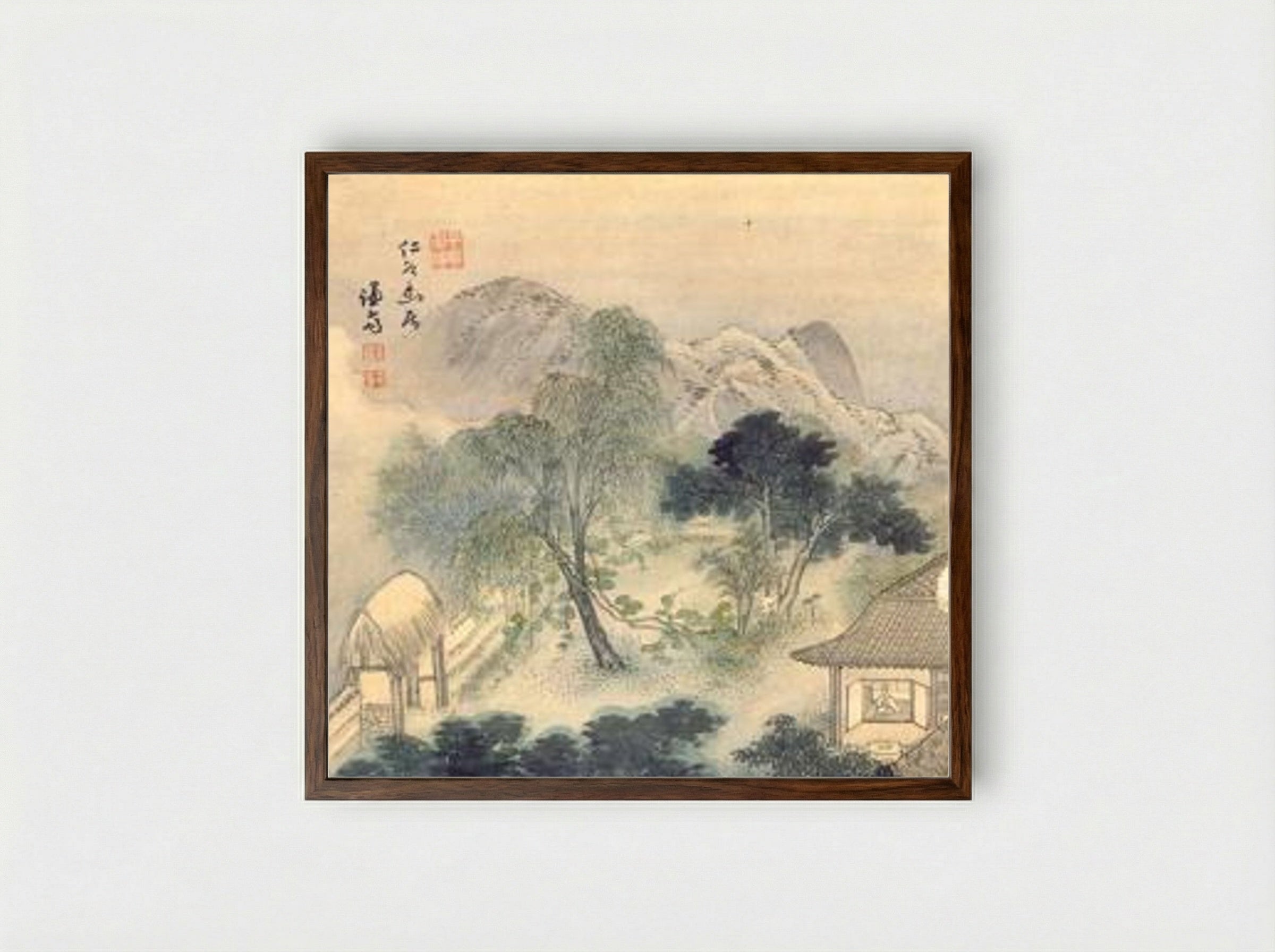 Mountain Retreat - Owon - Framed Print Dark Wood