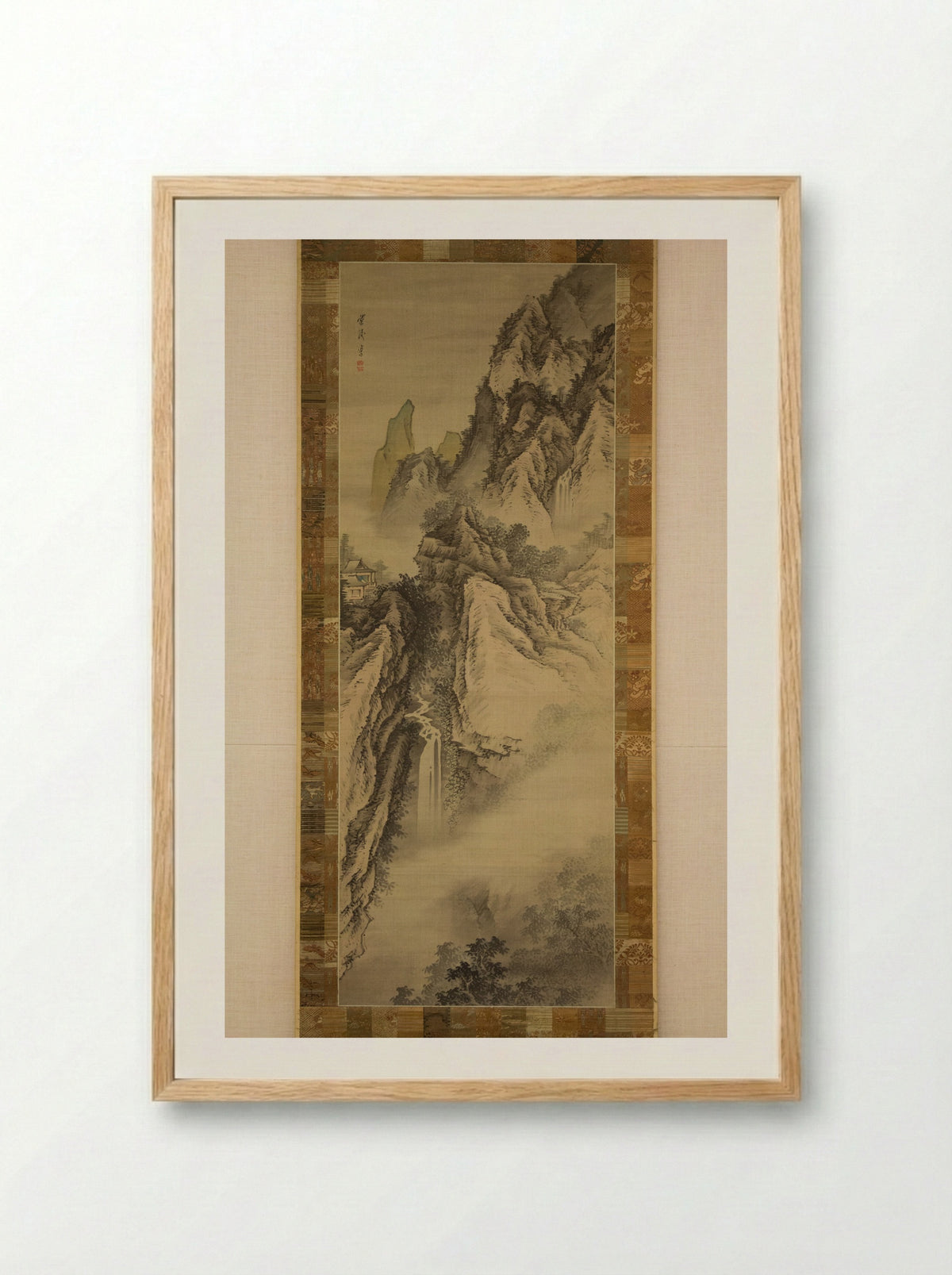 Mountain Scenery - Senkaku Toshu - Framed Print Wood