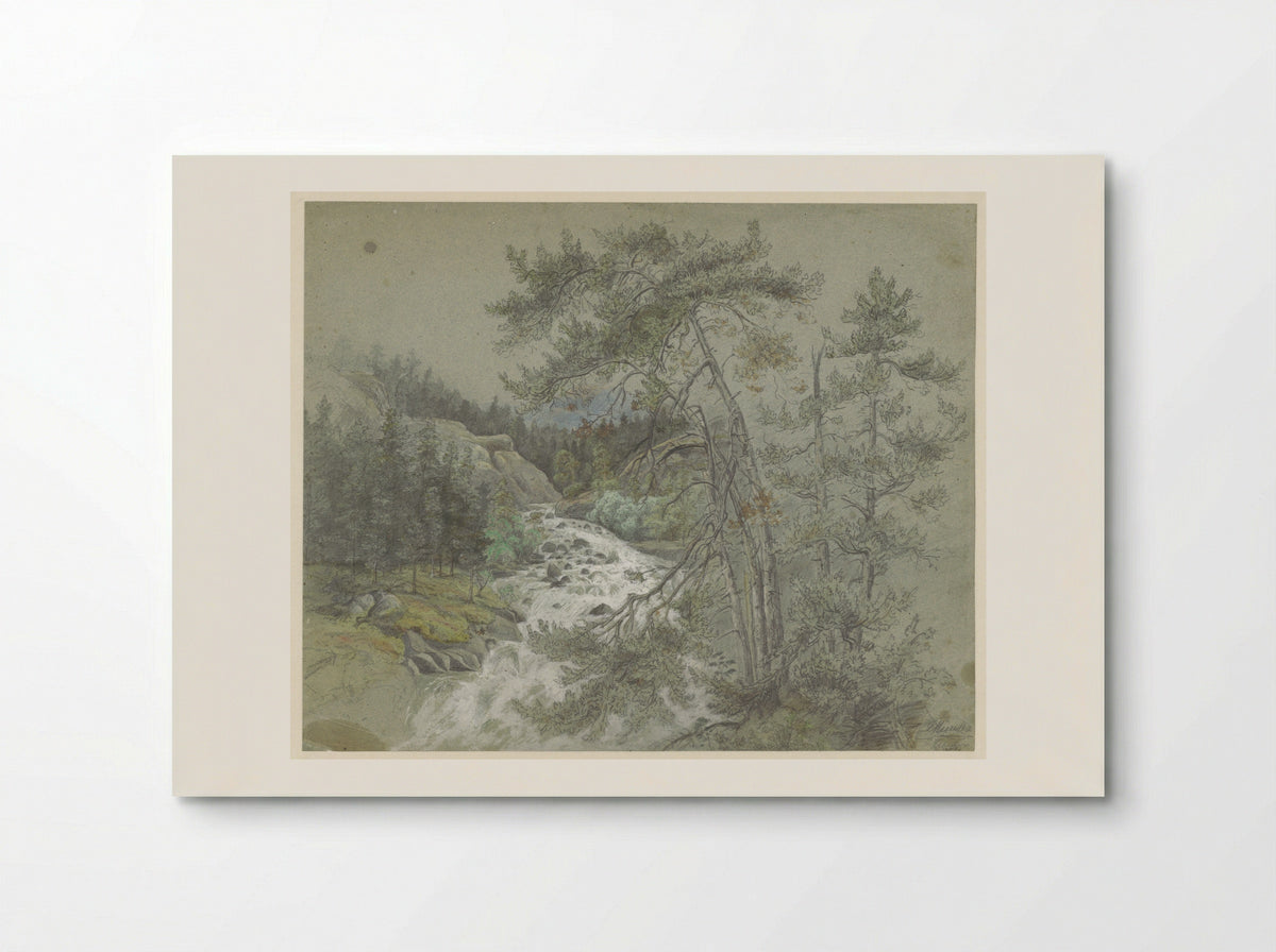 Mountain Waterfall - Ludwig Munthe - Poster