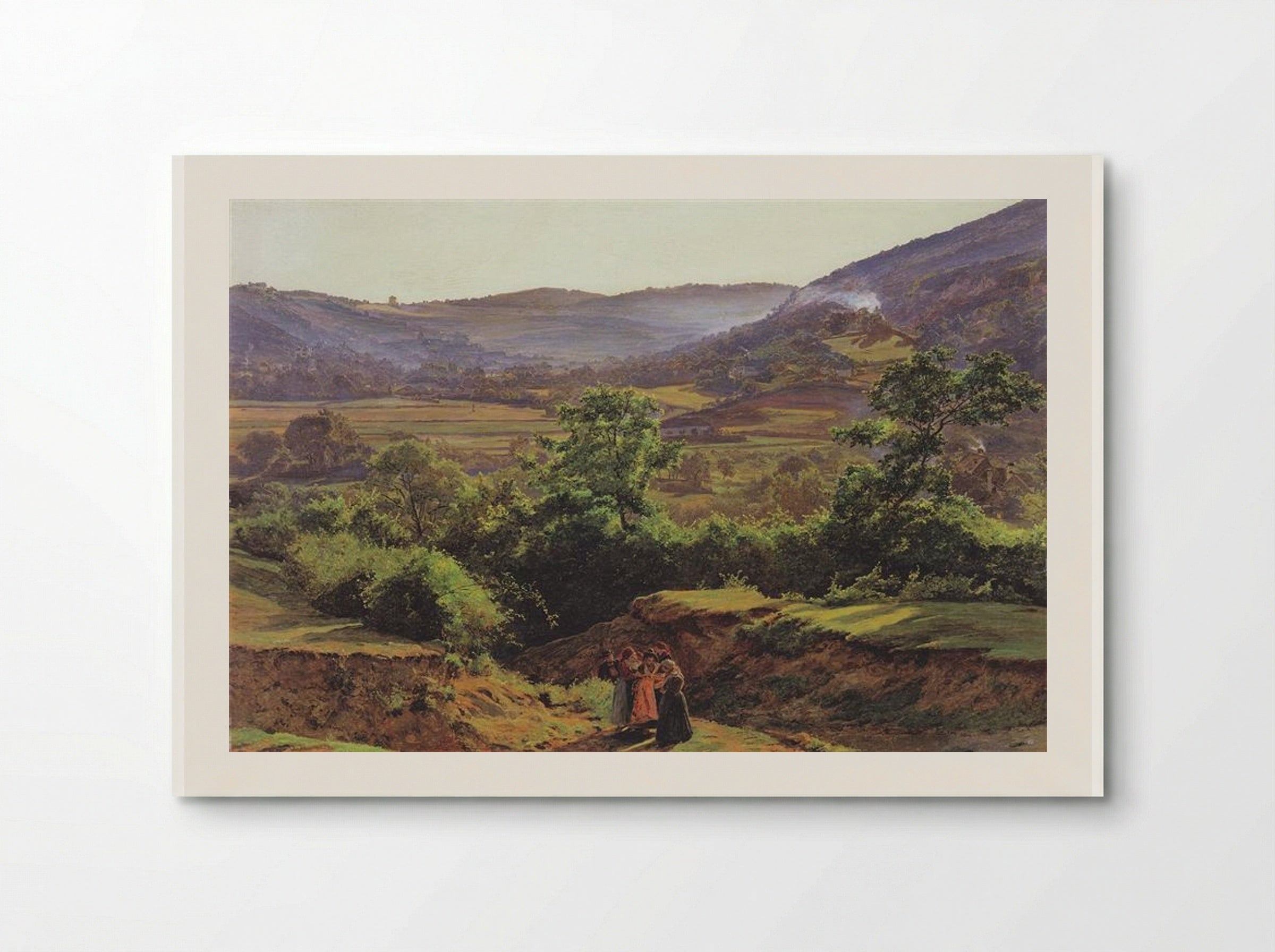 Mountain landscape with the ruins of Liechtenstein in Mödling - Ferdinand Georg Waldmüller - Poster