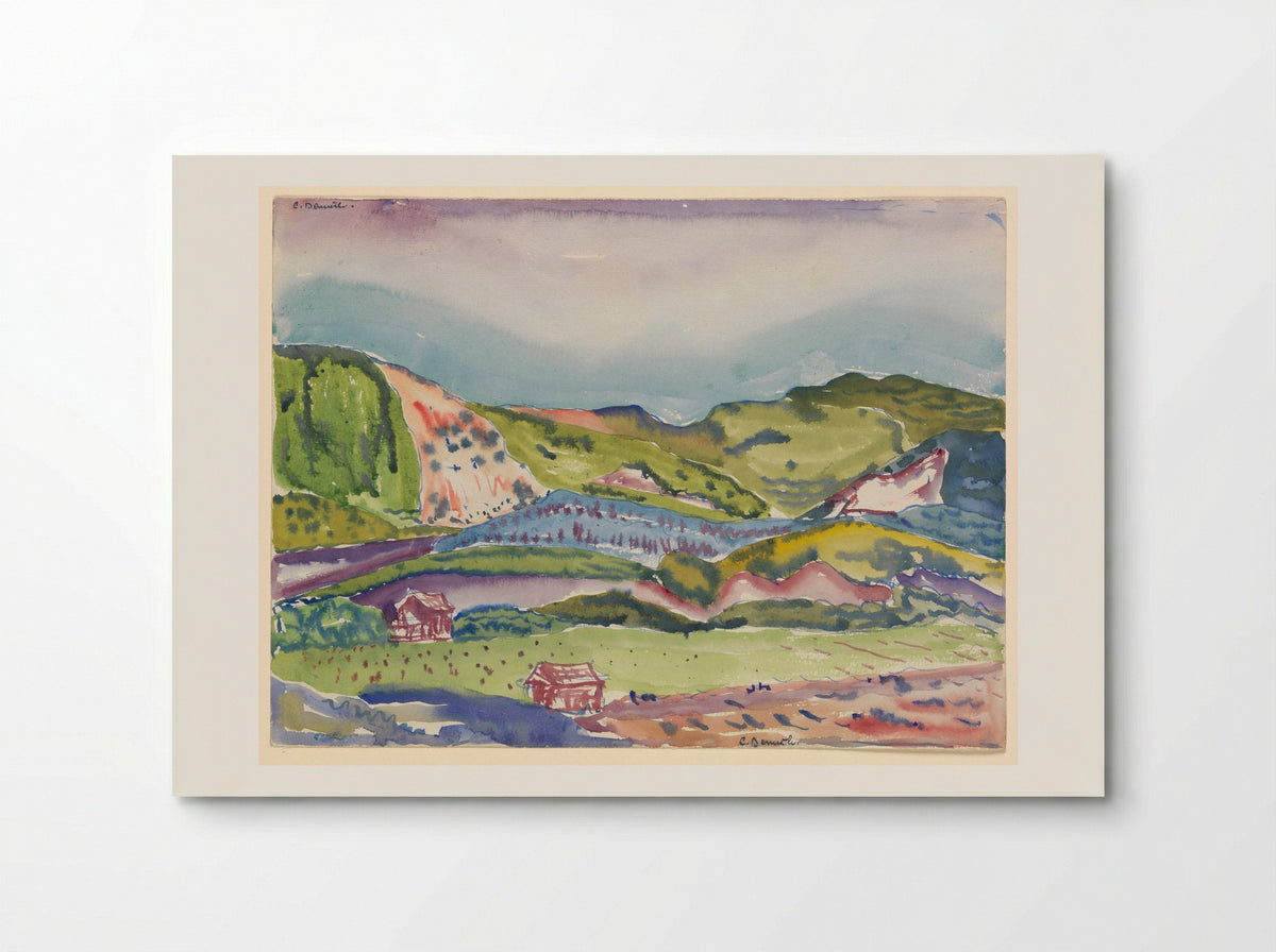 Mountain with Red House - Charles Demuth - Poster