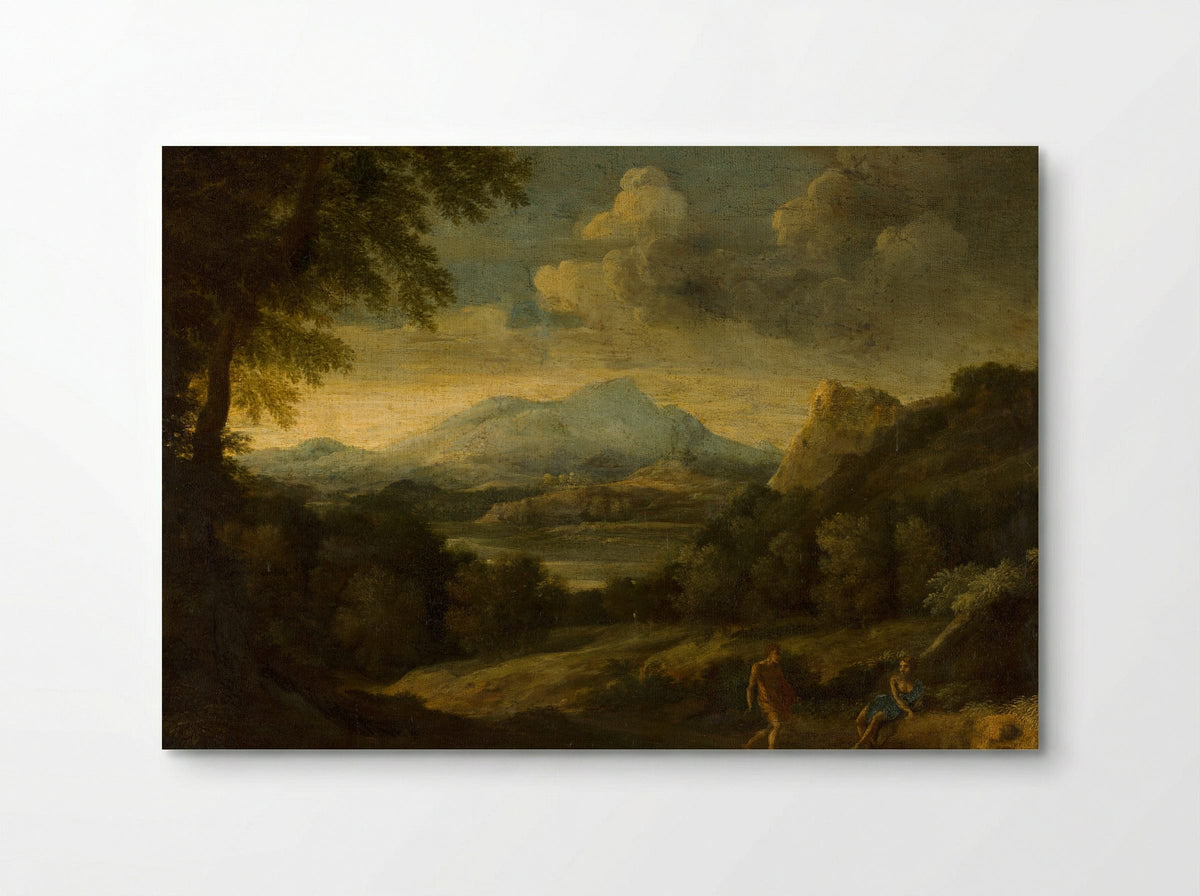 Mountainous Landscape with Figures - Gaspard Dughet - Poster
