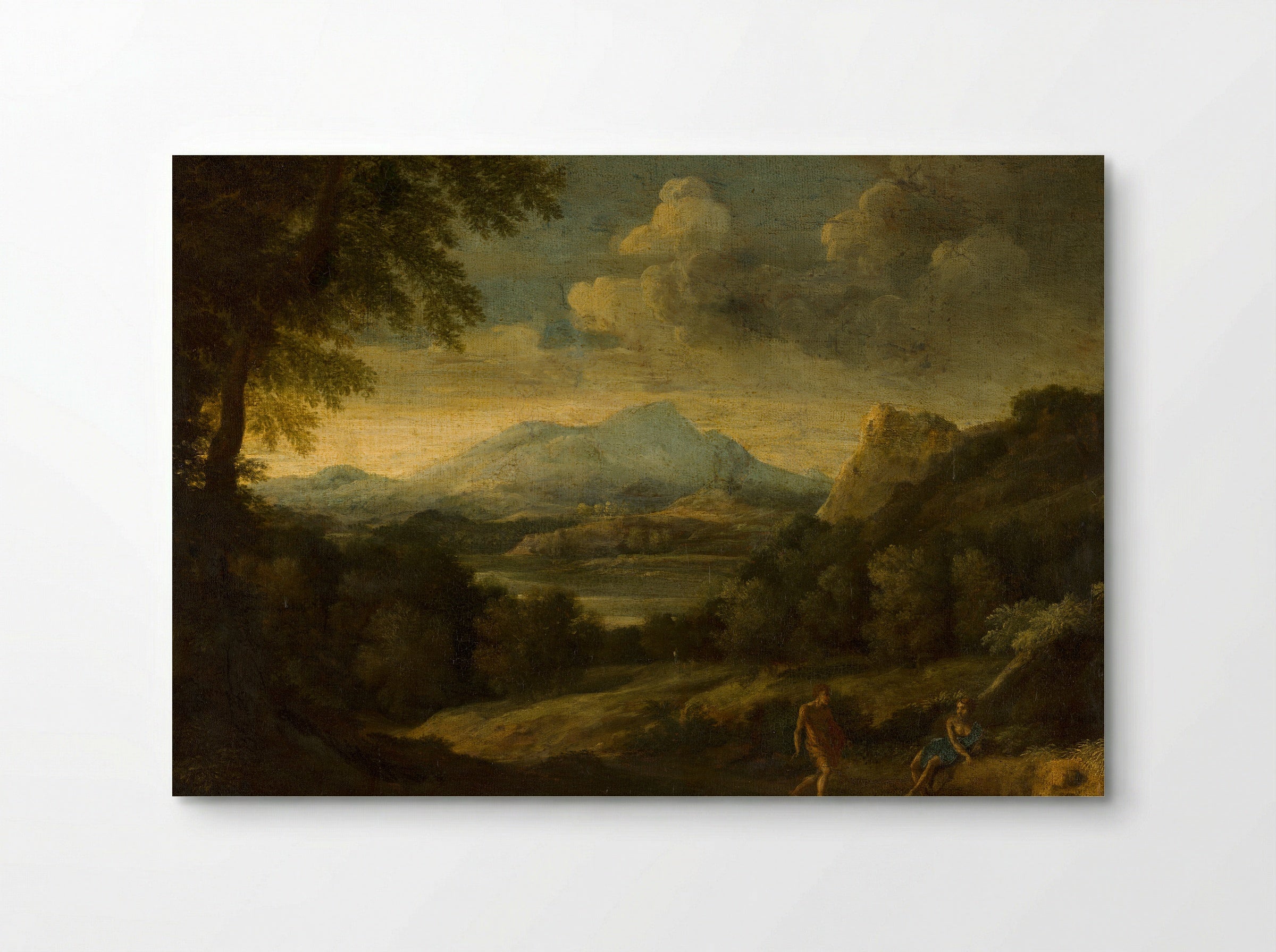 Mountainous Landscape with Figures - Gaspard Dughet - Poster