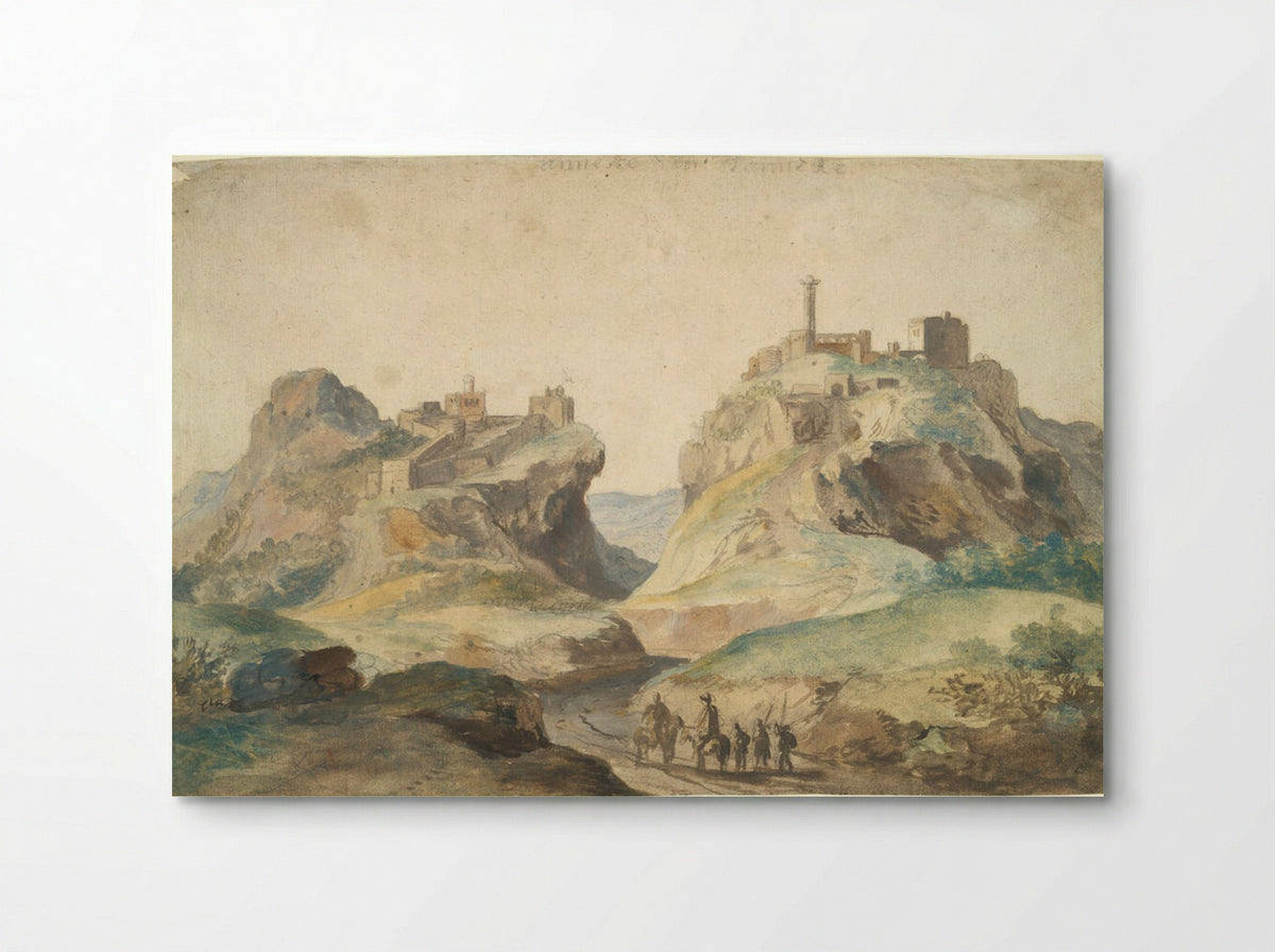 Mountainous Landscape with Travellers - Adriaen Frans Boudewijns - Poster