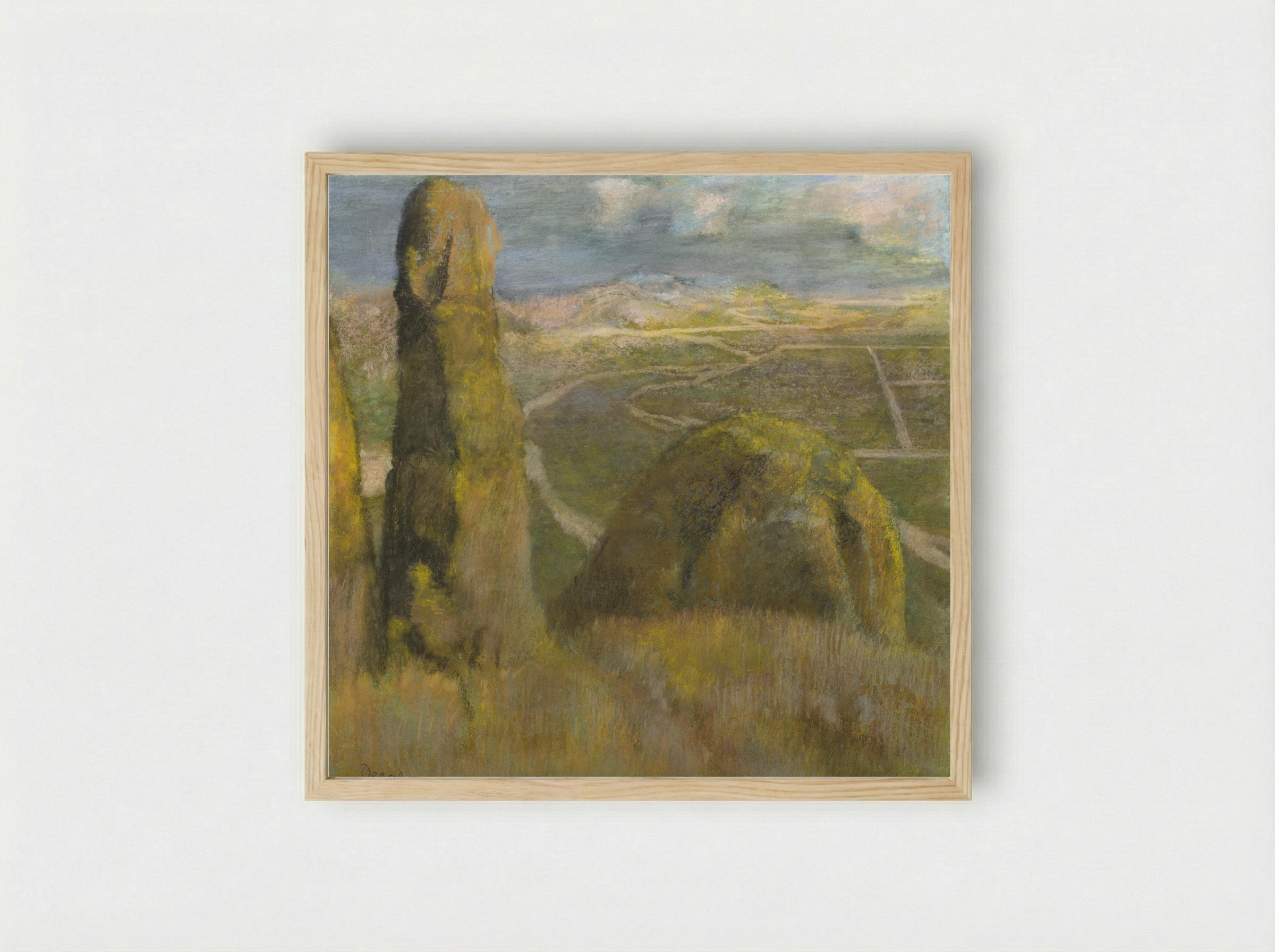 Mountainous Landscape - Hilaire-Germain-Edgar Degas - Framed Print Wood