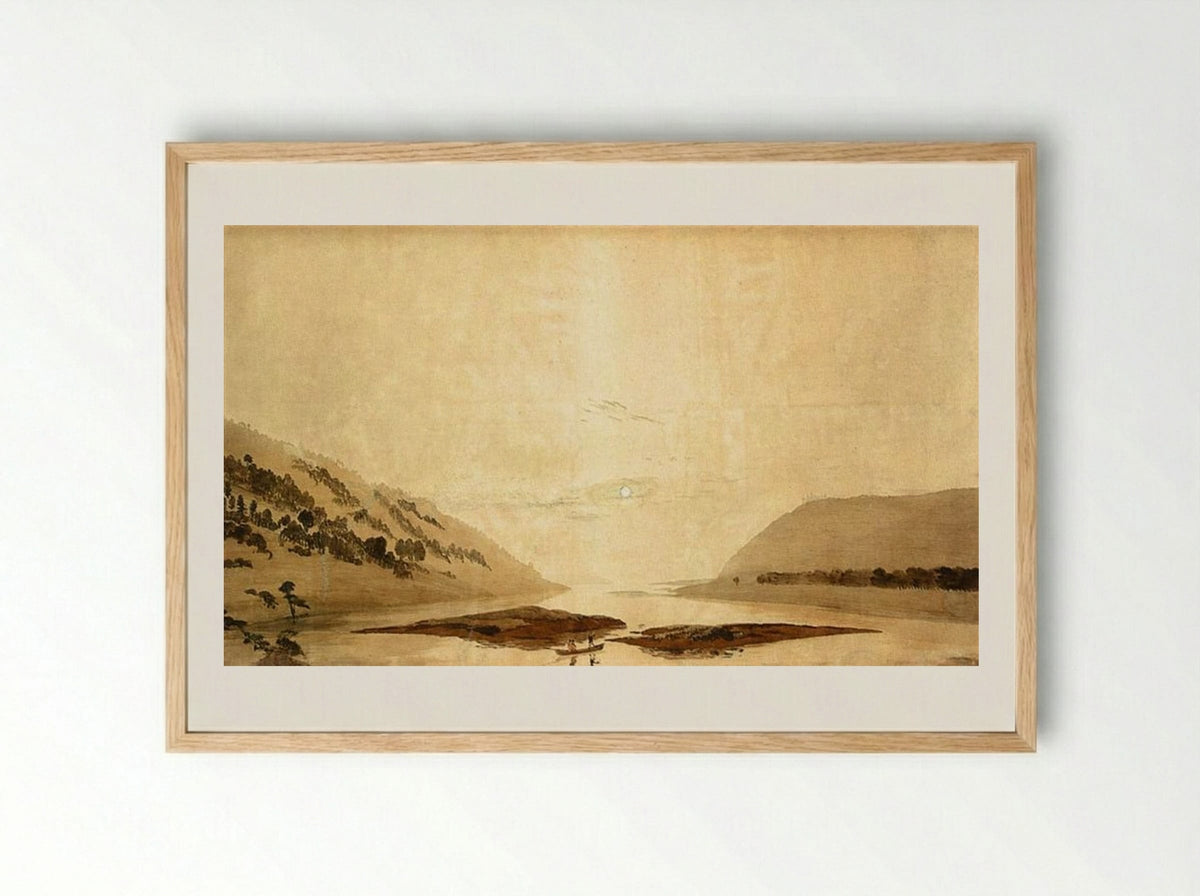 Mountainous River Landscape - Caspar David Friedrich - Framed Print Wood