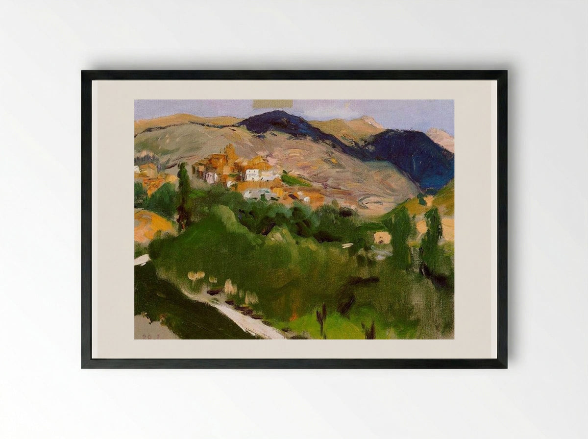 Mountains at Jaca - Joaquín Sorolla - Framed Print Black