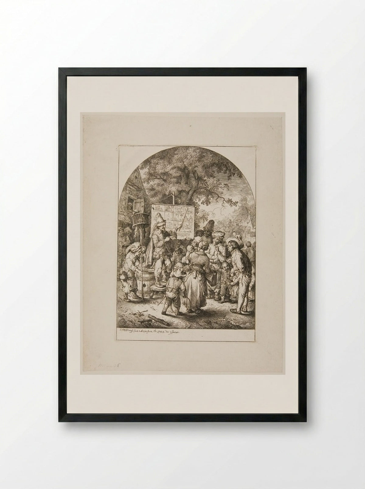 Mountebank - Christian Wilhelm Ernst Dietrich - Framed Print Black