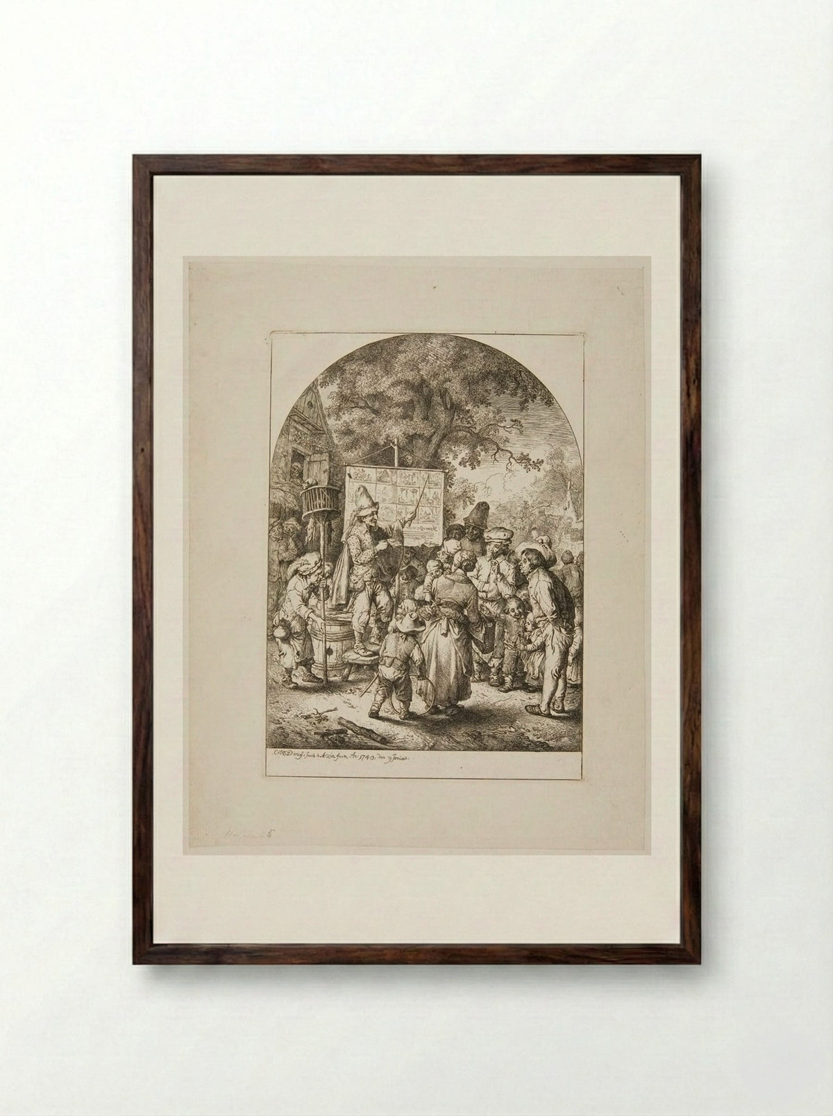 Mountebank - Christian Wilhelm Ernst Dietrich - Framed Print Dark Wood