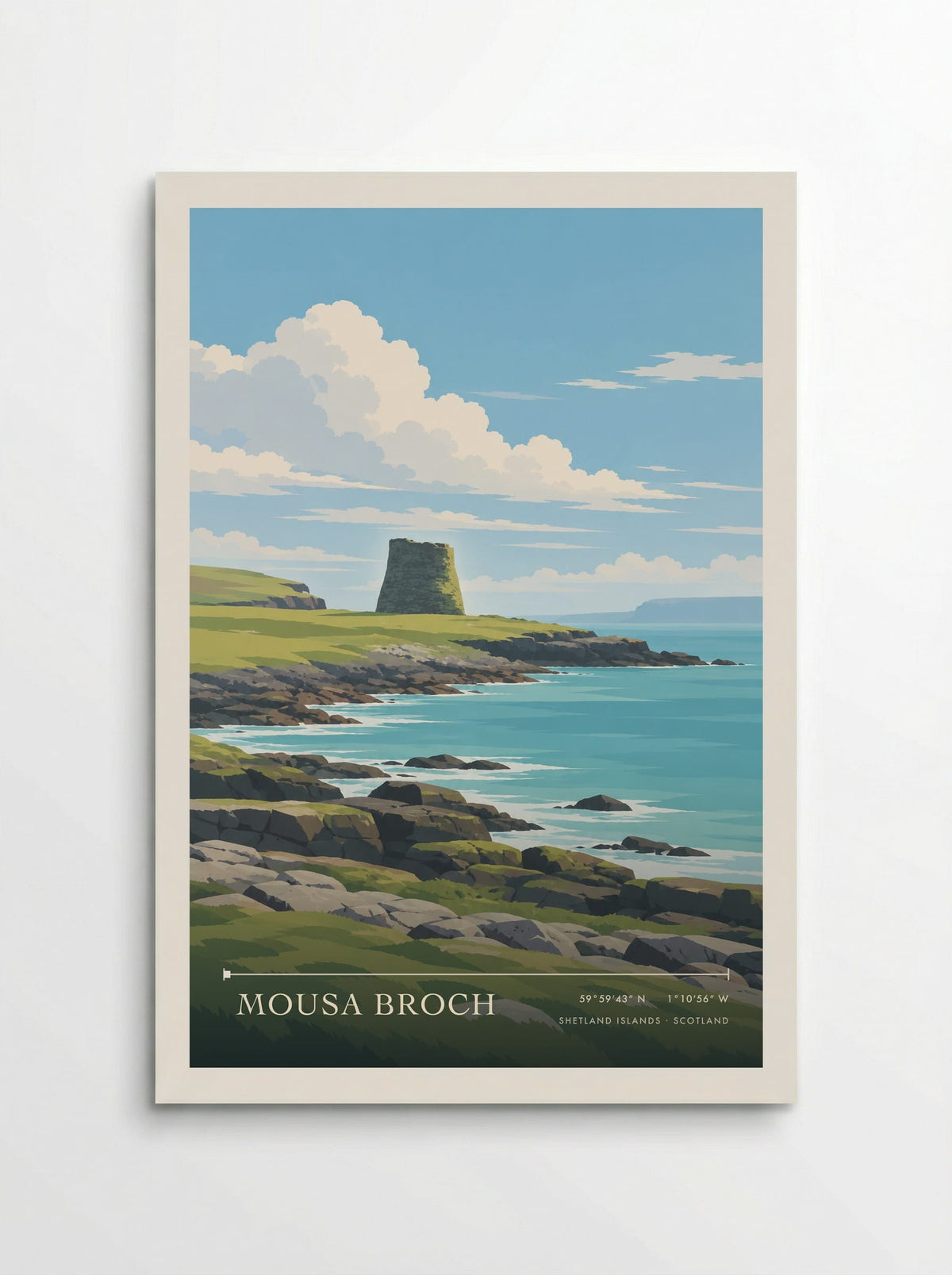Mousa Broch, Shetland Islands | Travel Poster - Poster