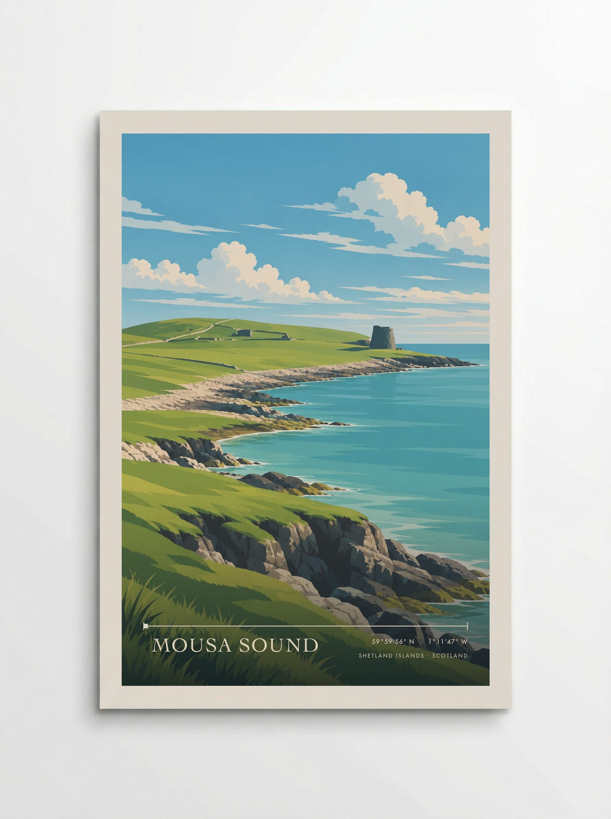 Mousa Sound, Shetland Islands | Travel Poster - Poster