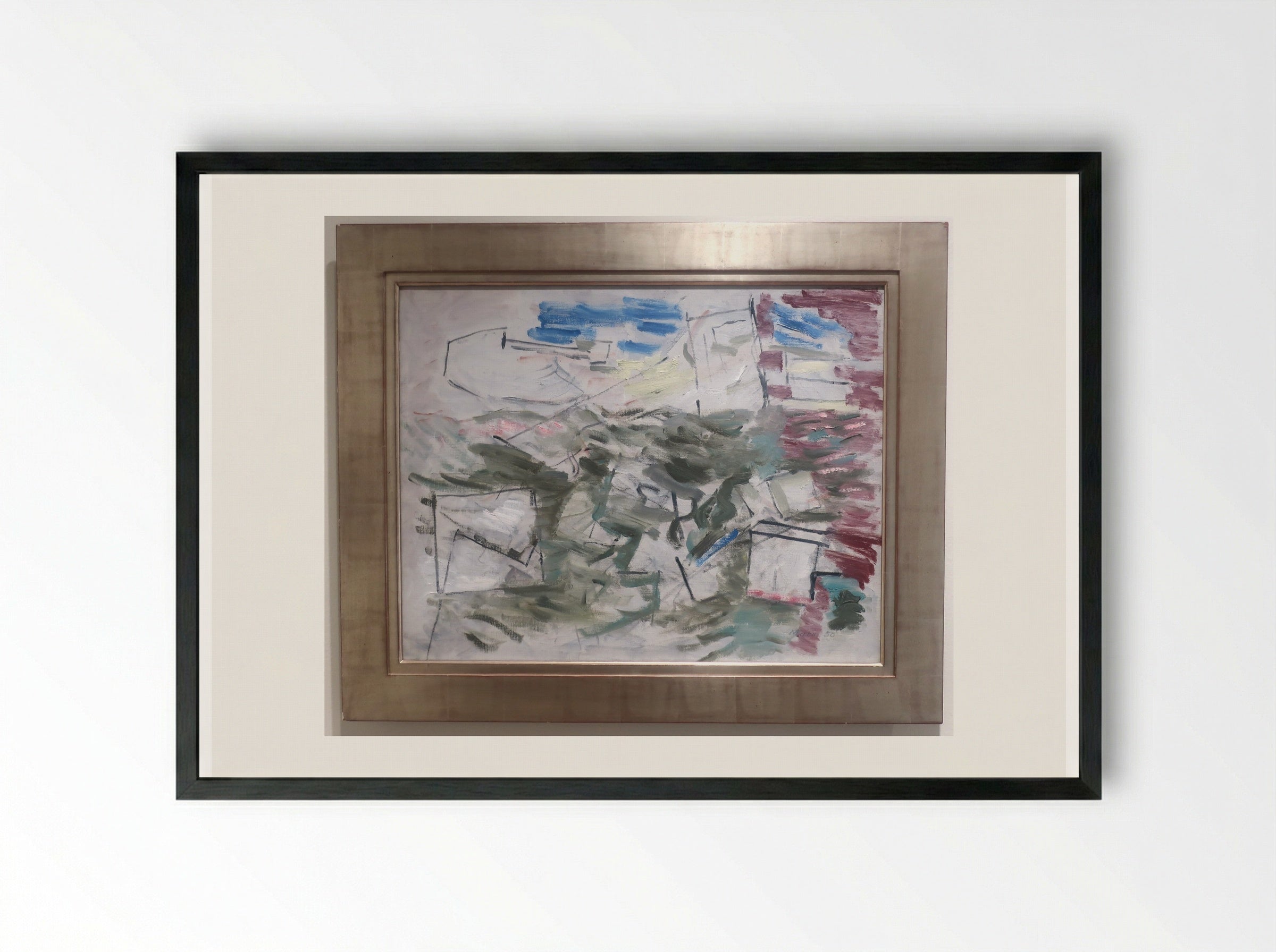 Movement in Red - John Marin - Framed Print Black