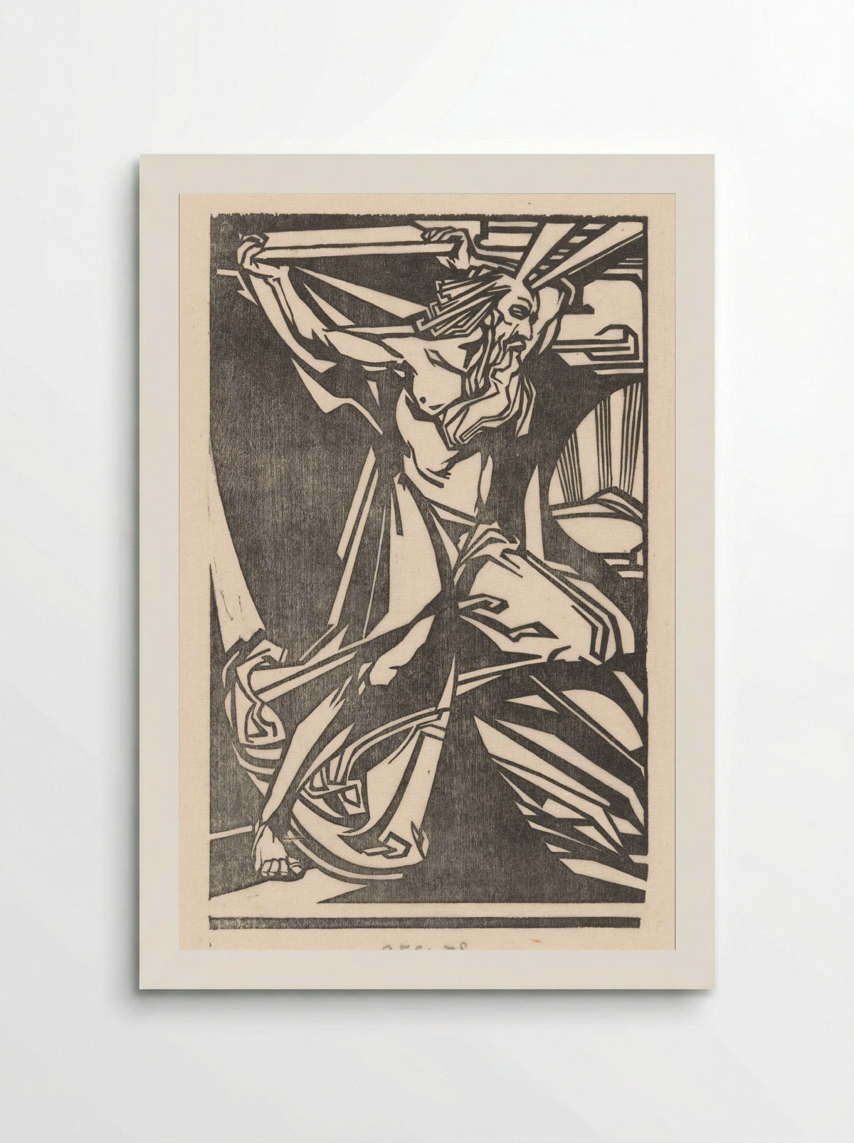 Mozes met de tafelen der wet - Johannes Josephus Aarts - Poster