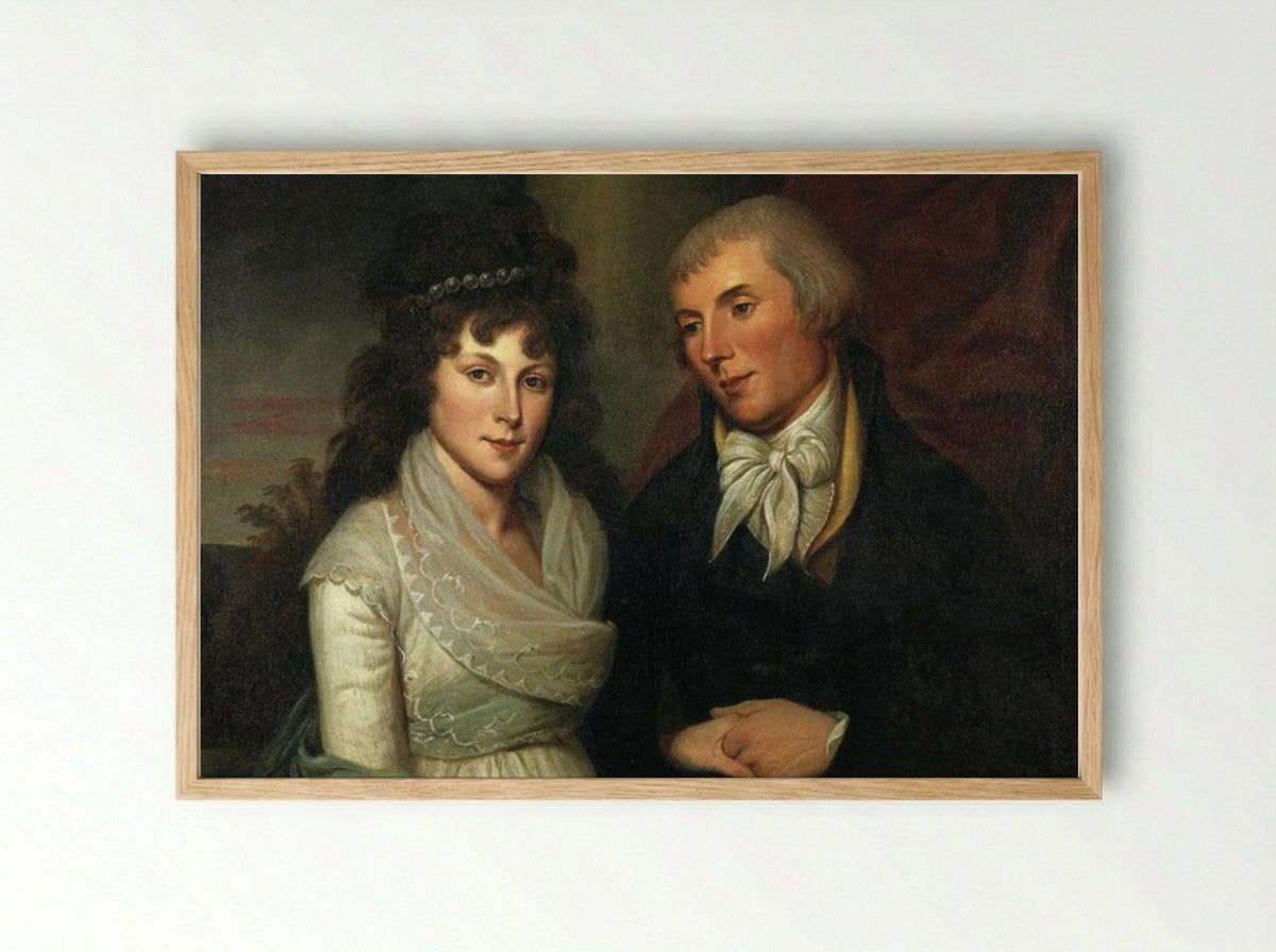 Mr. and Mrs. Alexander Robinson - Charles Willson Peale - Framed Print Wood
