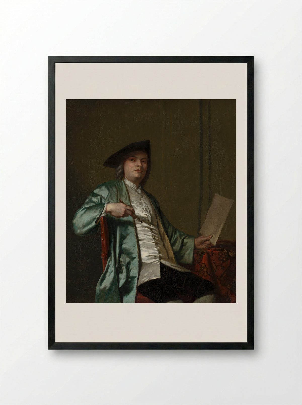 Mr. Pieter Cornelis Hasselaer - George van der Mijn - Framed Print Black