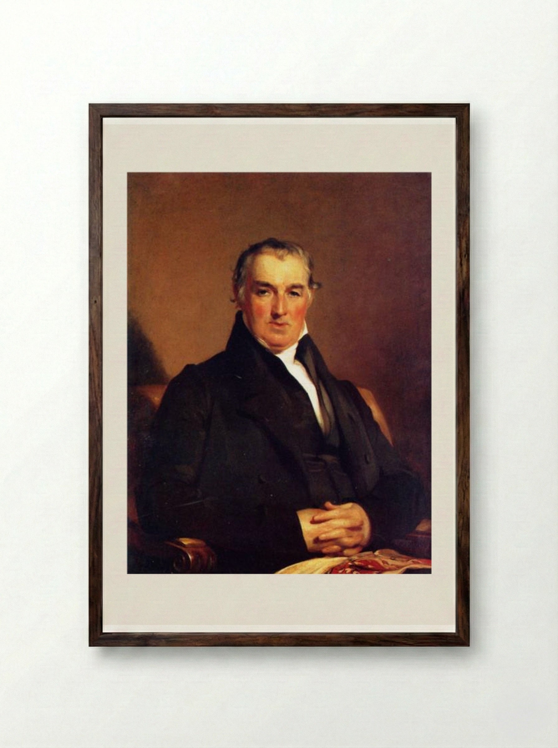 Mr. Samuel Henderson - Thomas Sully - Framed Print Dark Wood