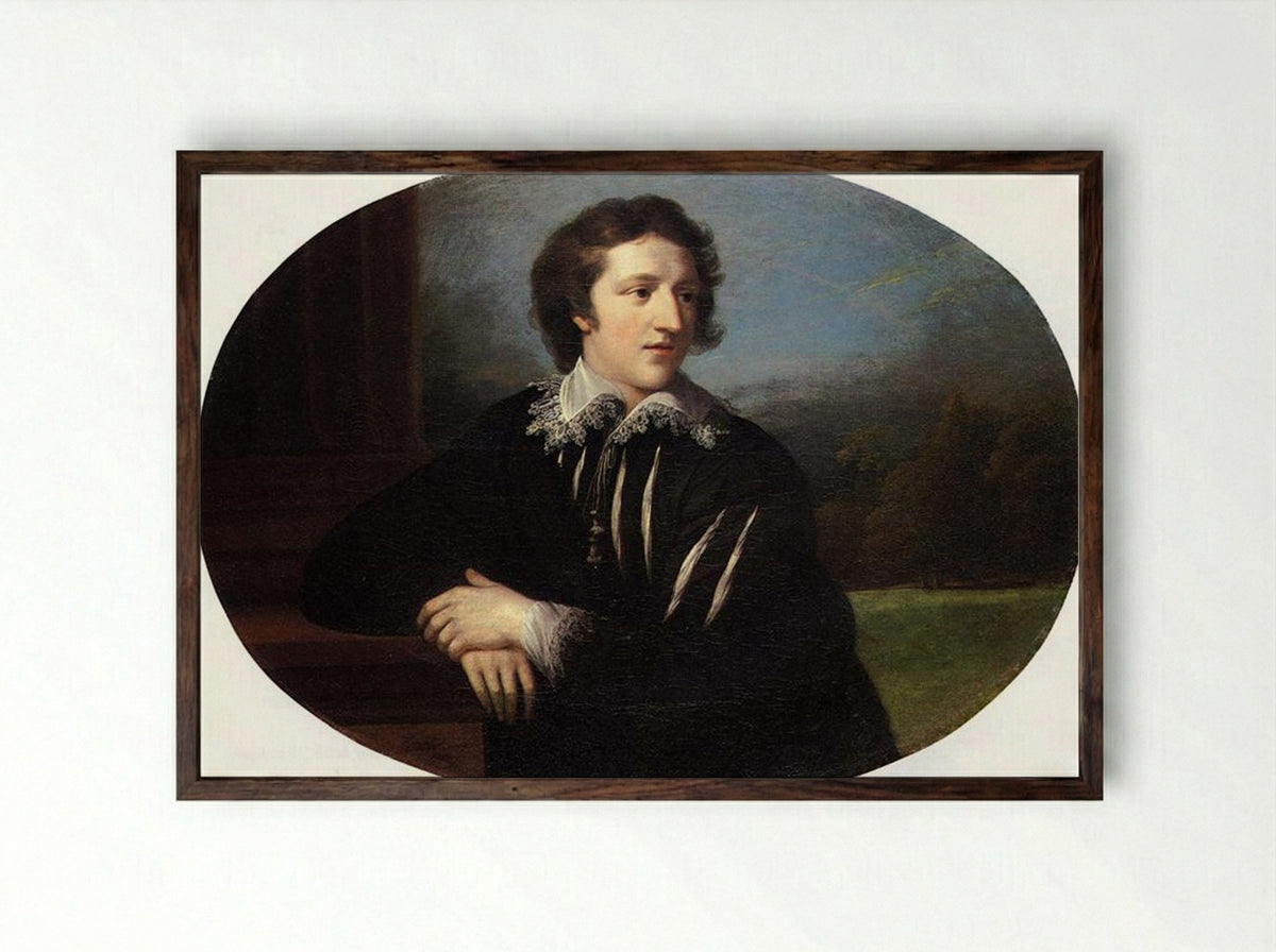 Mr. John Williams - Benjamin West - Framed Print Dark Wood