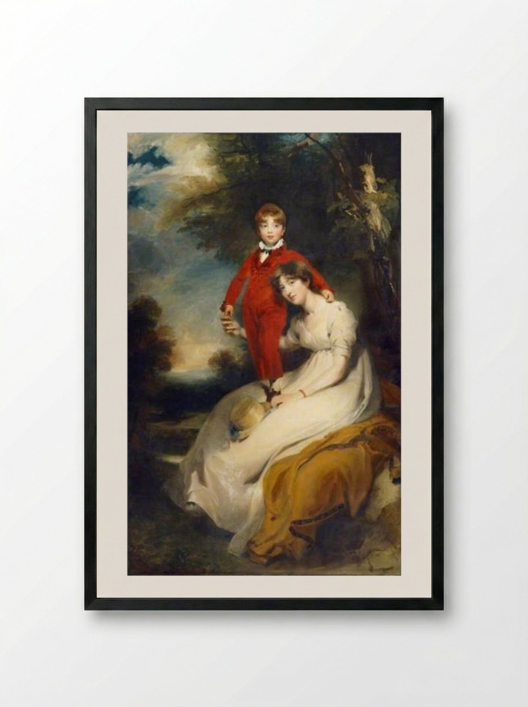 Mrs Charles Thellusson, née Sabine Robarts, and Her Son, Charles Thellusson - Sir Thomas Lawrence - Framed Print Black