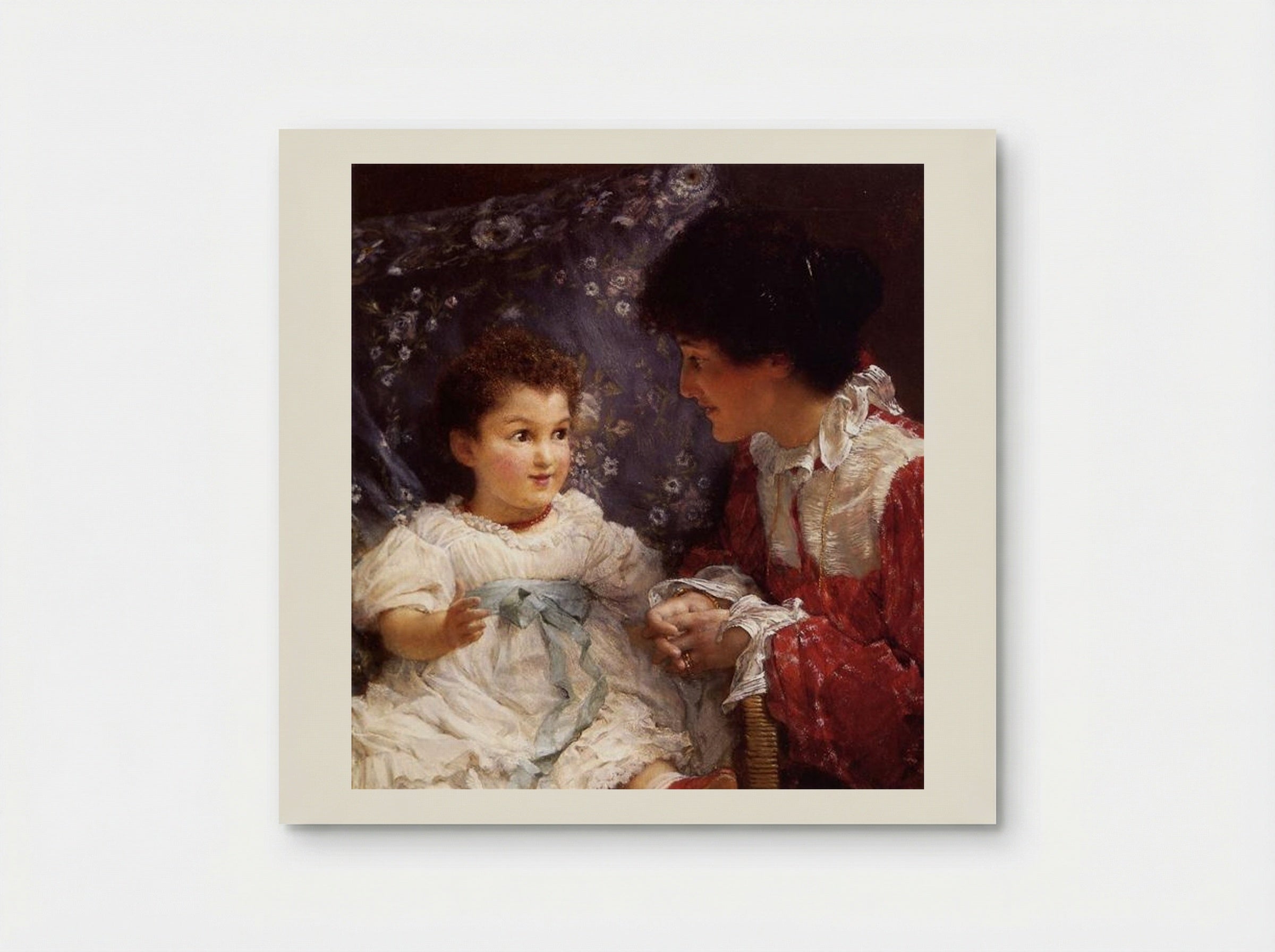 Mrs George Lewis and Her Daughter Elizabeth - Sir Lawrence Alma-Tadema - Poster