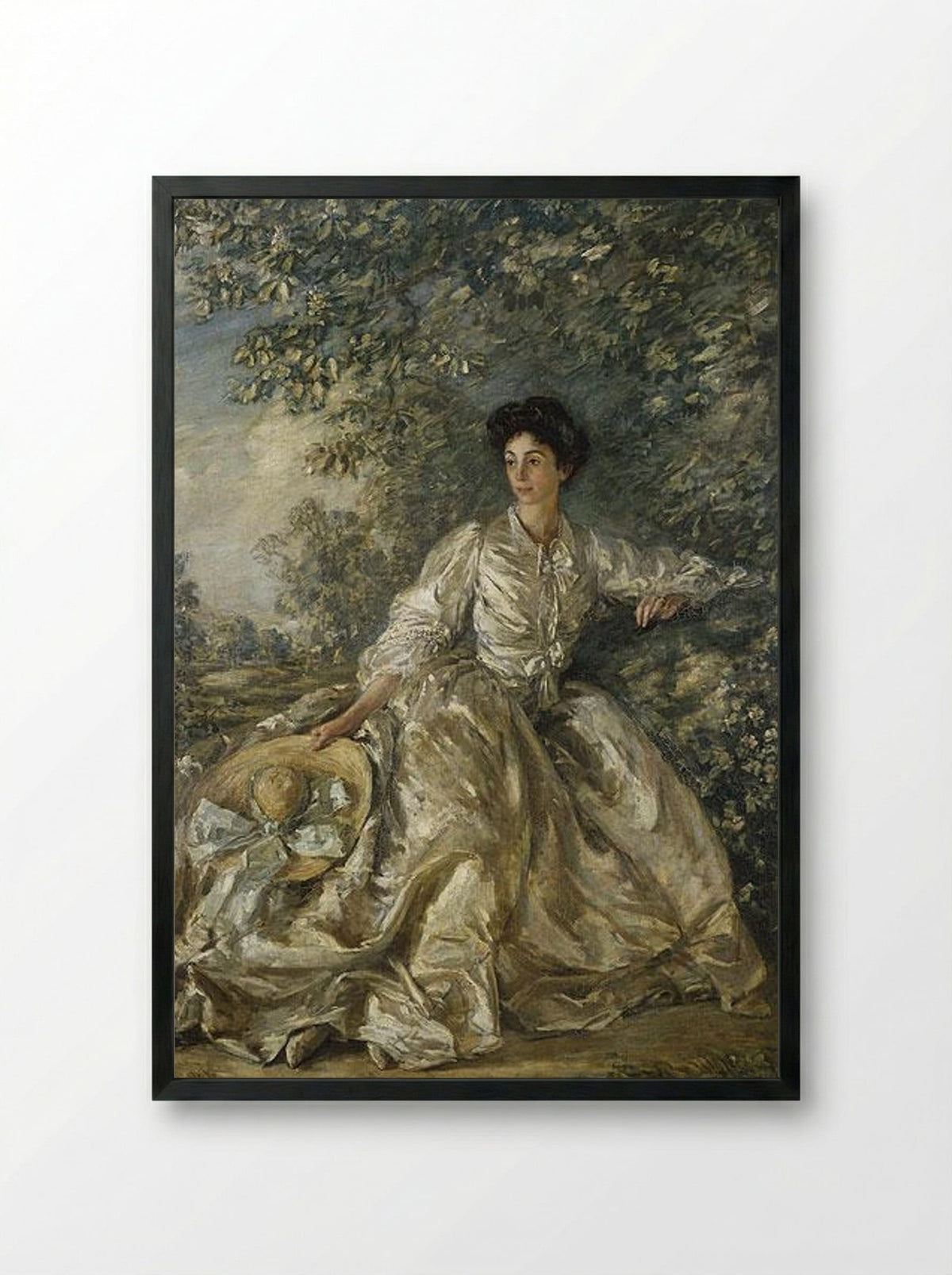 Mrs Violet M. Hammersley - Philip Wilson Steer - Framed Print Black