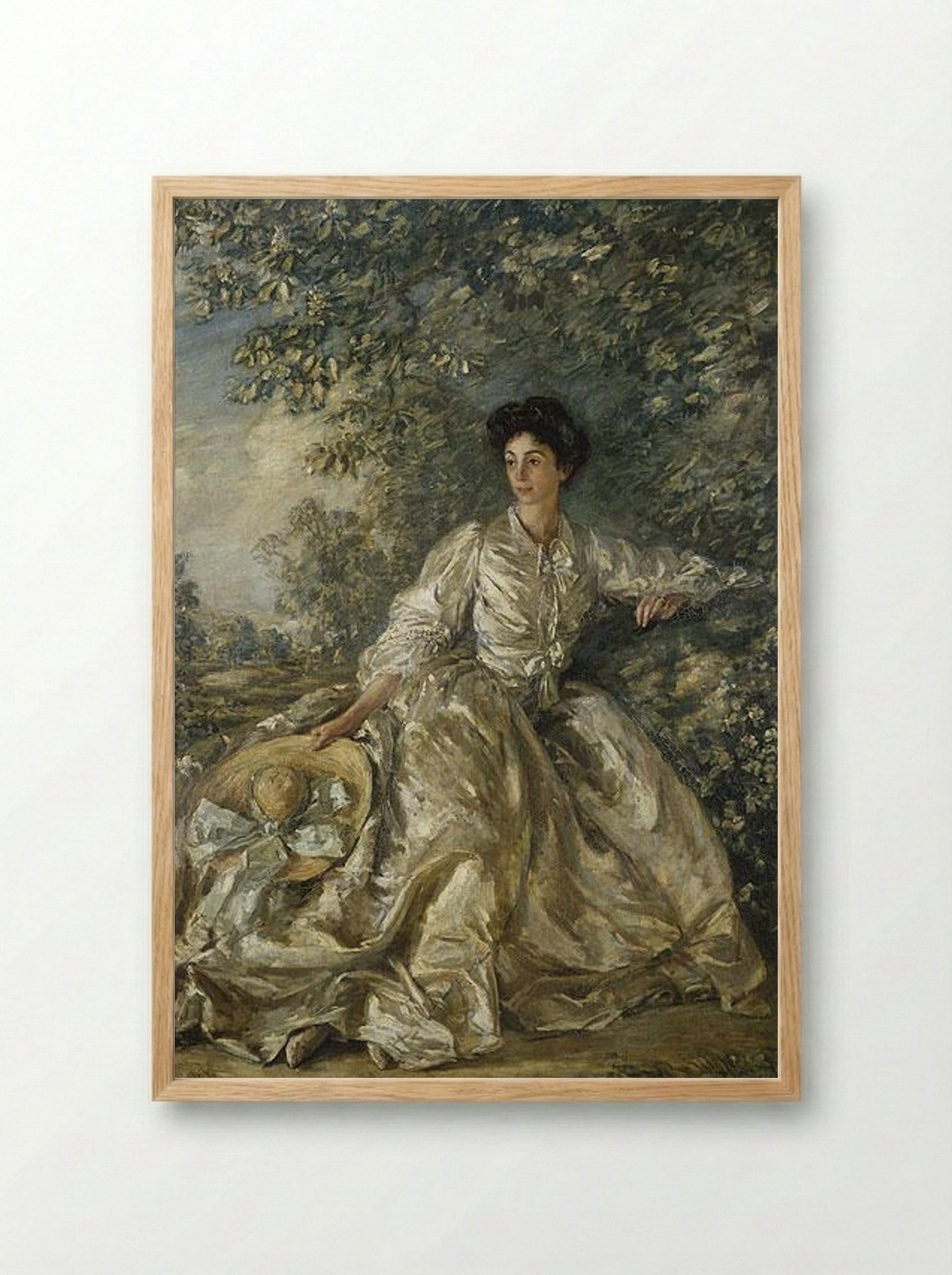 Mrs Violet M. Hammersley - Philip Wilson Steer - Framed Print Wood