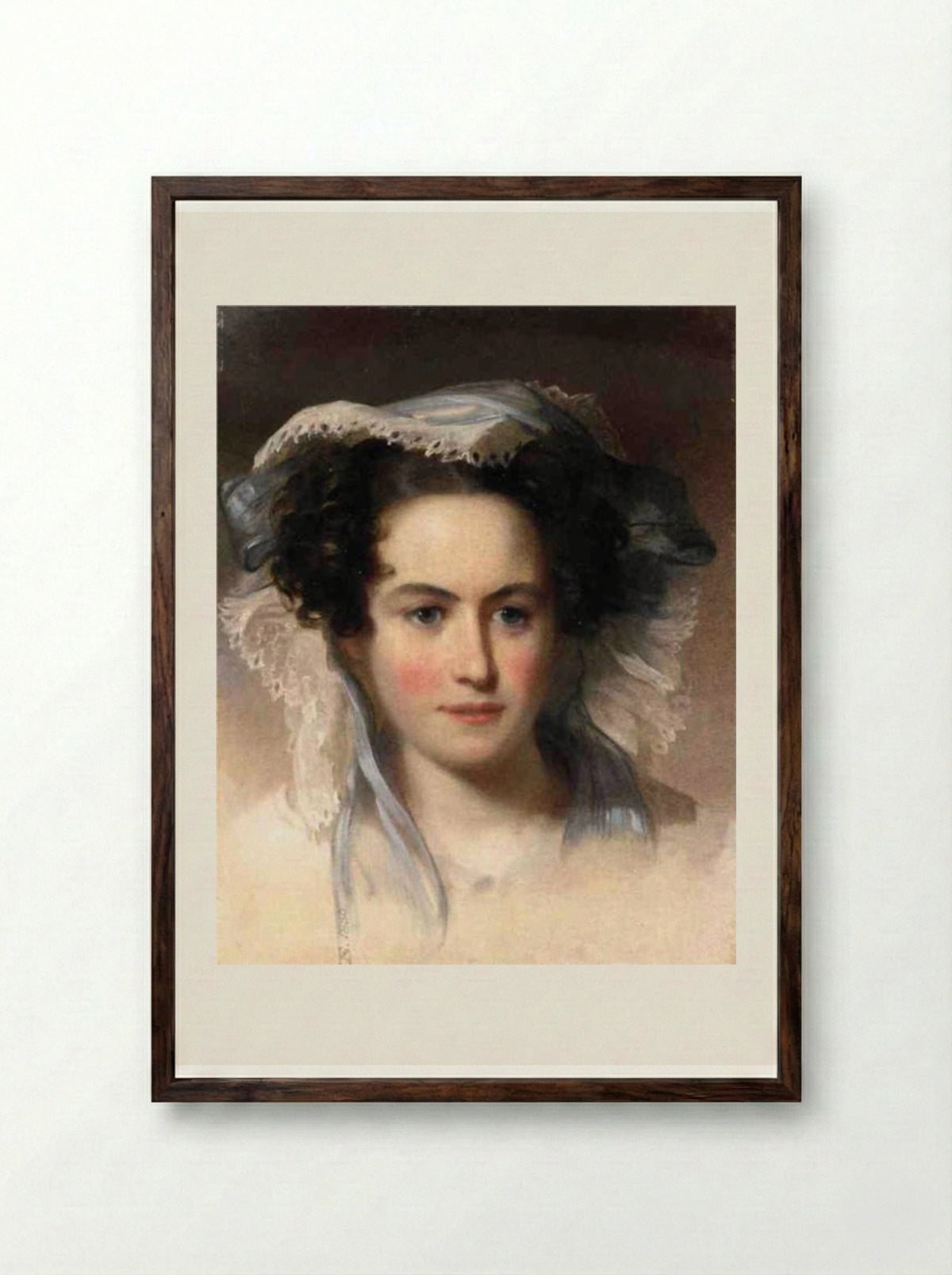 Mrs. C. Ford - Thomas Sully - Framed Print Dark Wood