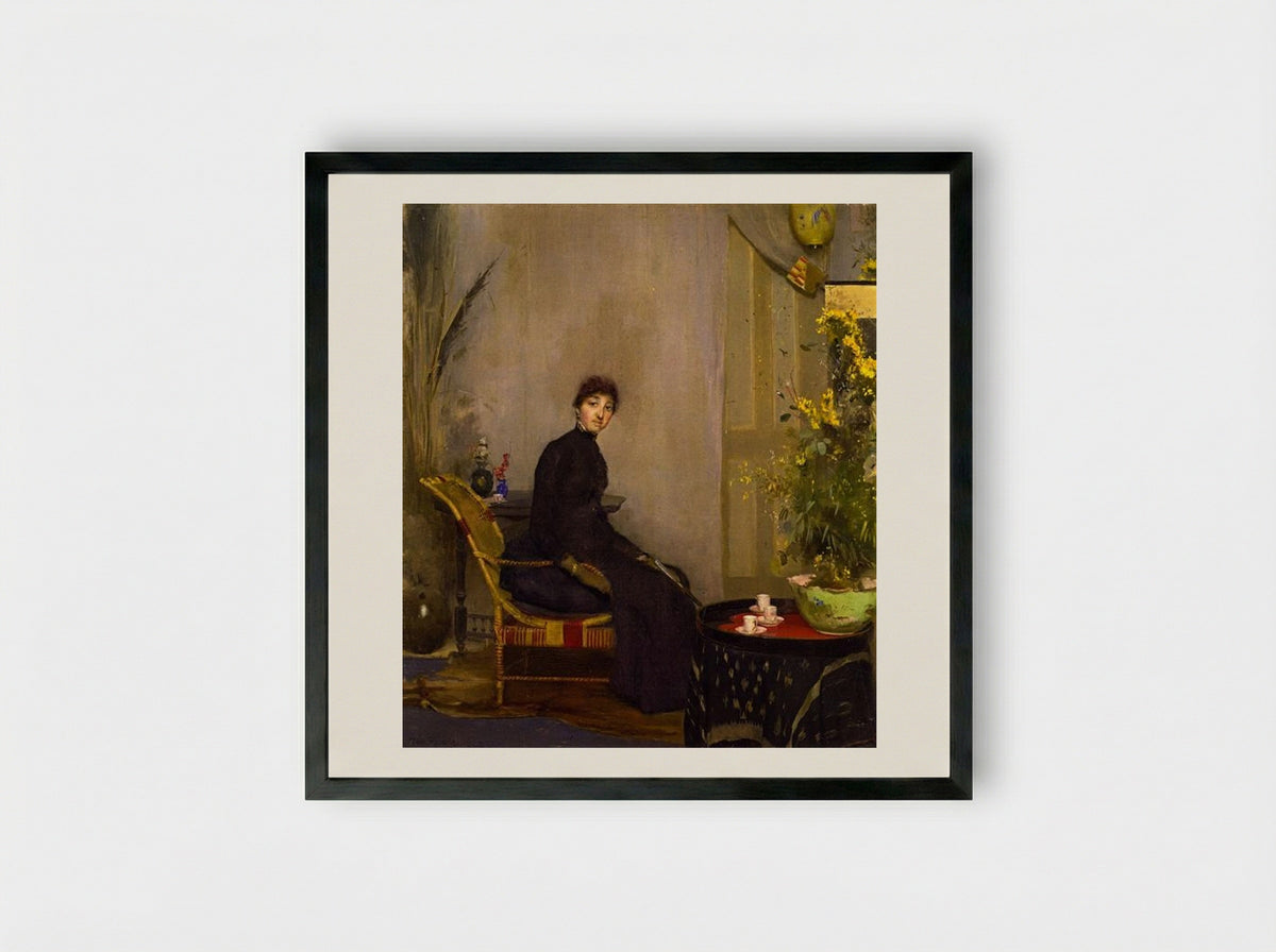 Mrs. L. A. Abrahams - Tom Roberts - Framed Print Black
