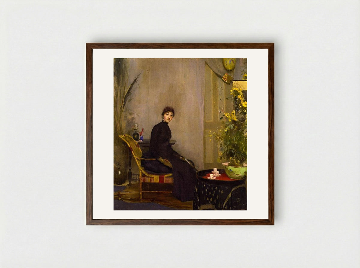 Mrs. L. A. Abrahams - Tom Roberts - Framed Print Dark Wood