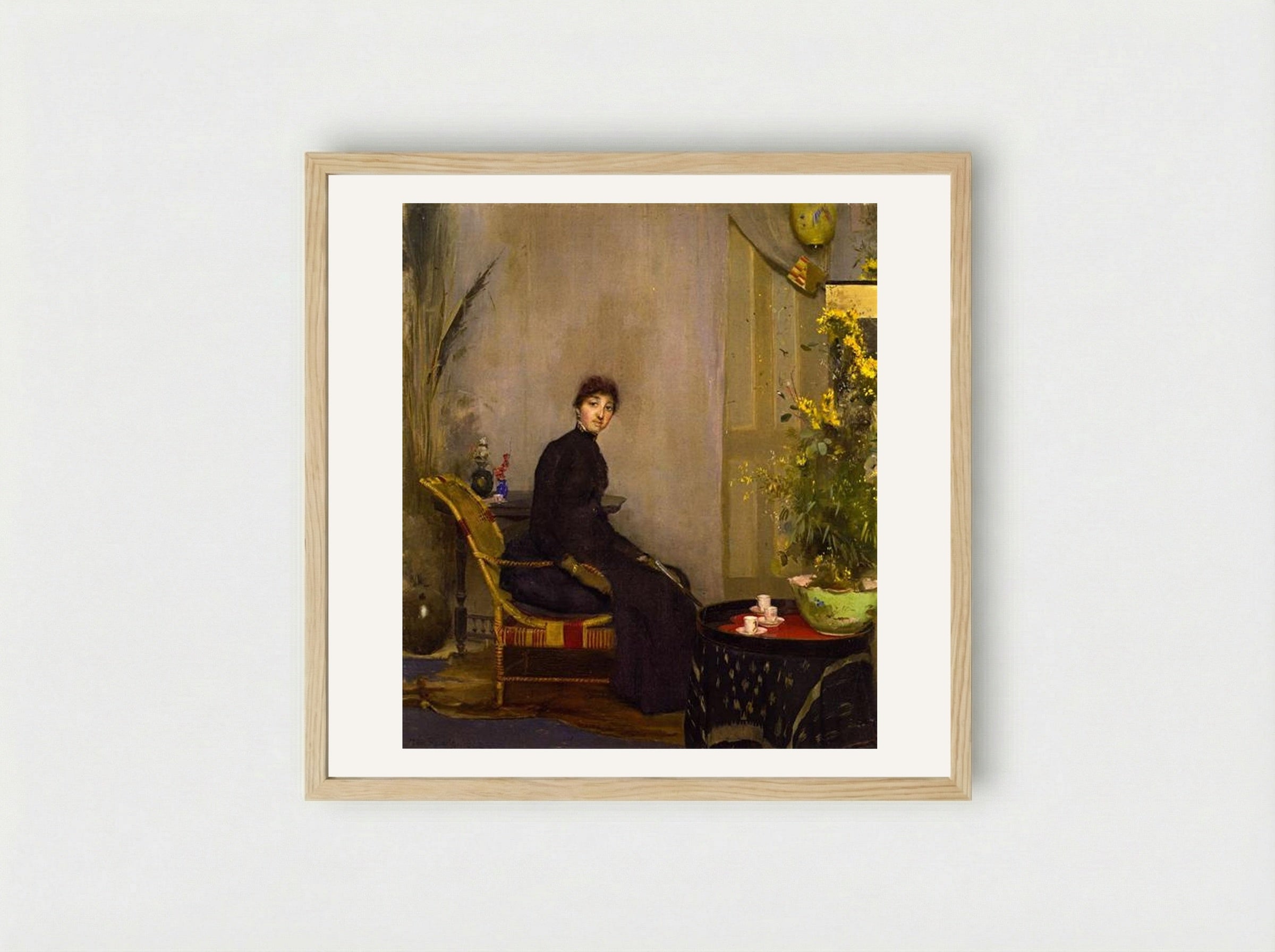 Mrs. L. A. Abrahams - Tom Roberts - Framed Print Wood