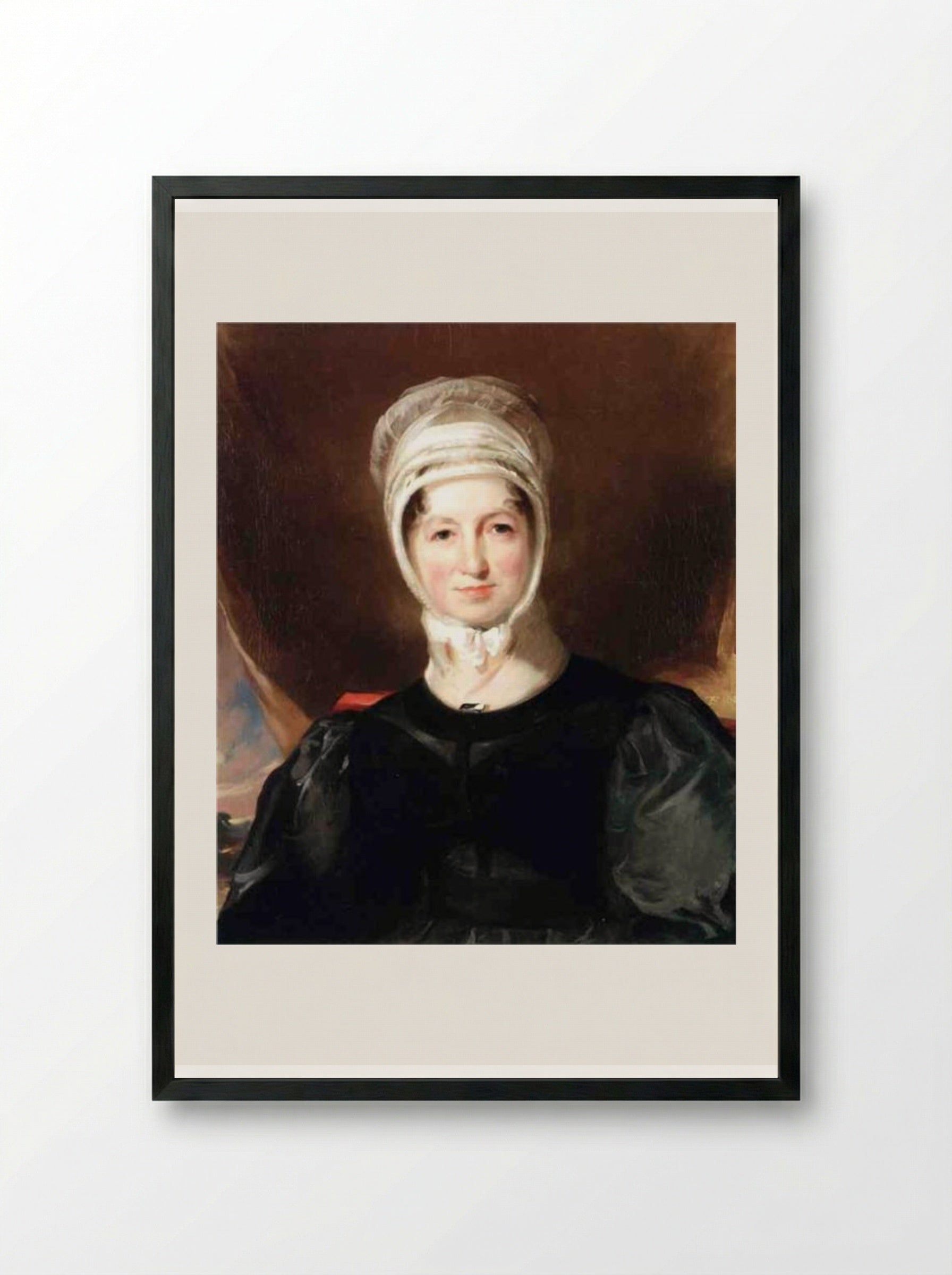 Mrs. Ebenezer Stott - Thomas Sully - Framed Print Black