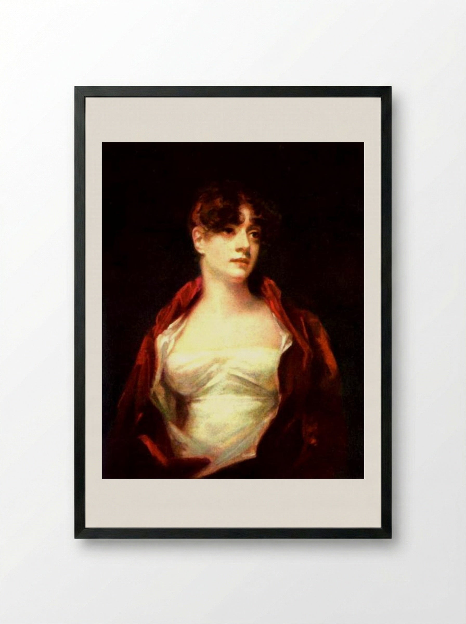 Mrs. Scott Moncrieff - Henry Raeburn - Framed Print Black