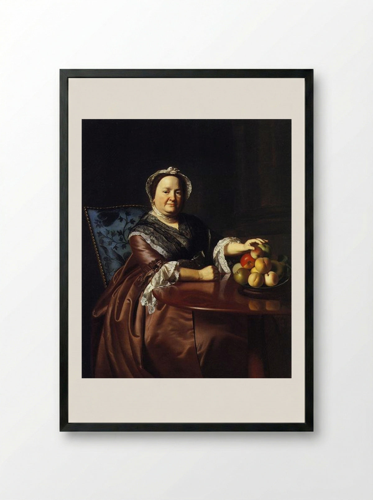 Mrs. Ezekiel Goldthwait (Elizabeth Lewis) - John Singleton Copley - Framed Print Black