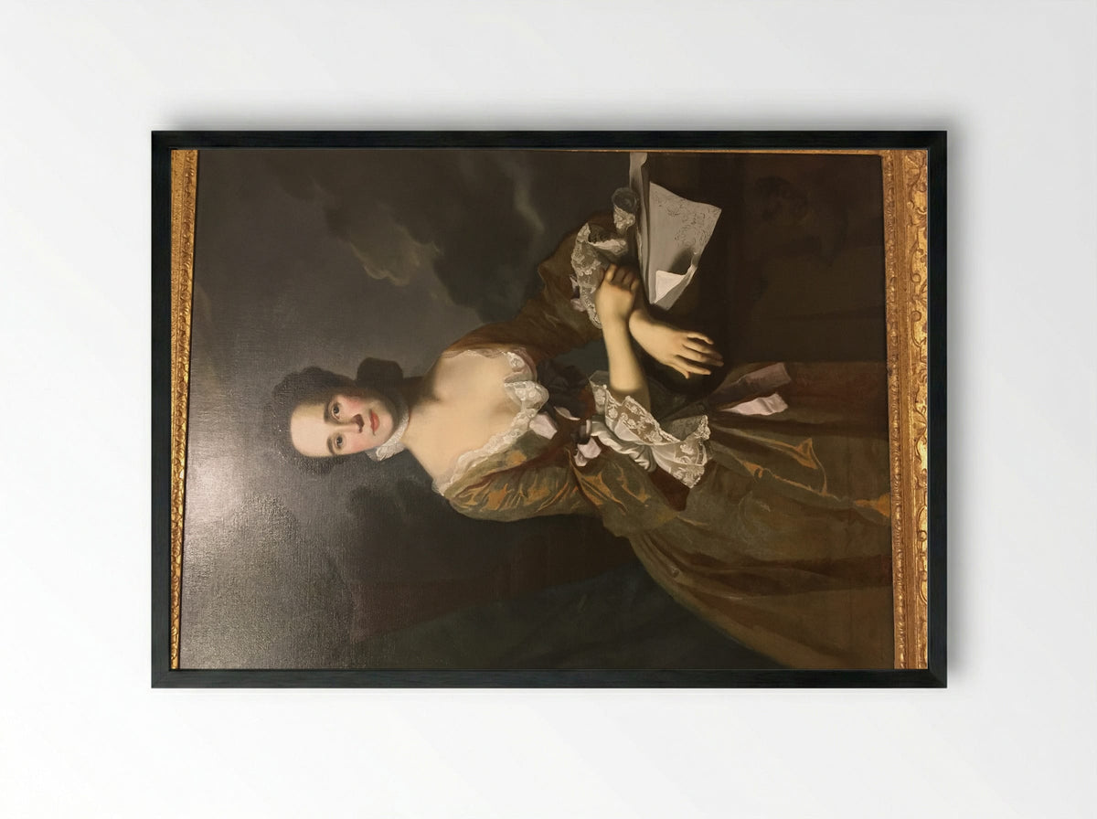 Mrs. Daniel Hubbard - John Singleton Copley - Framed Print Black